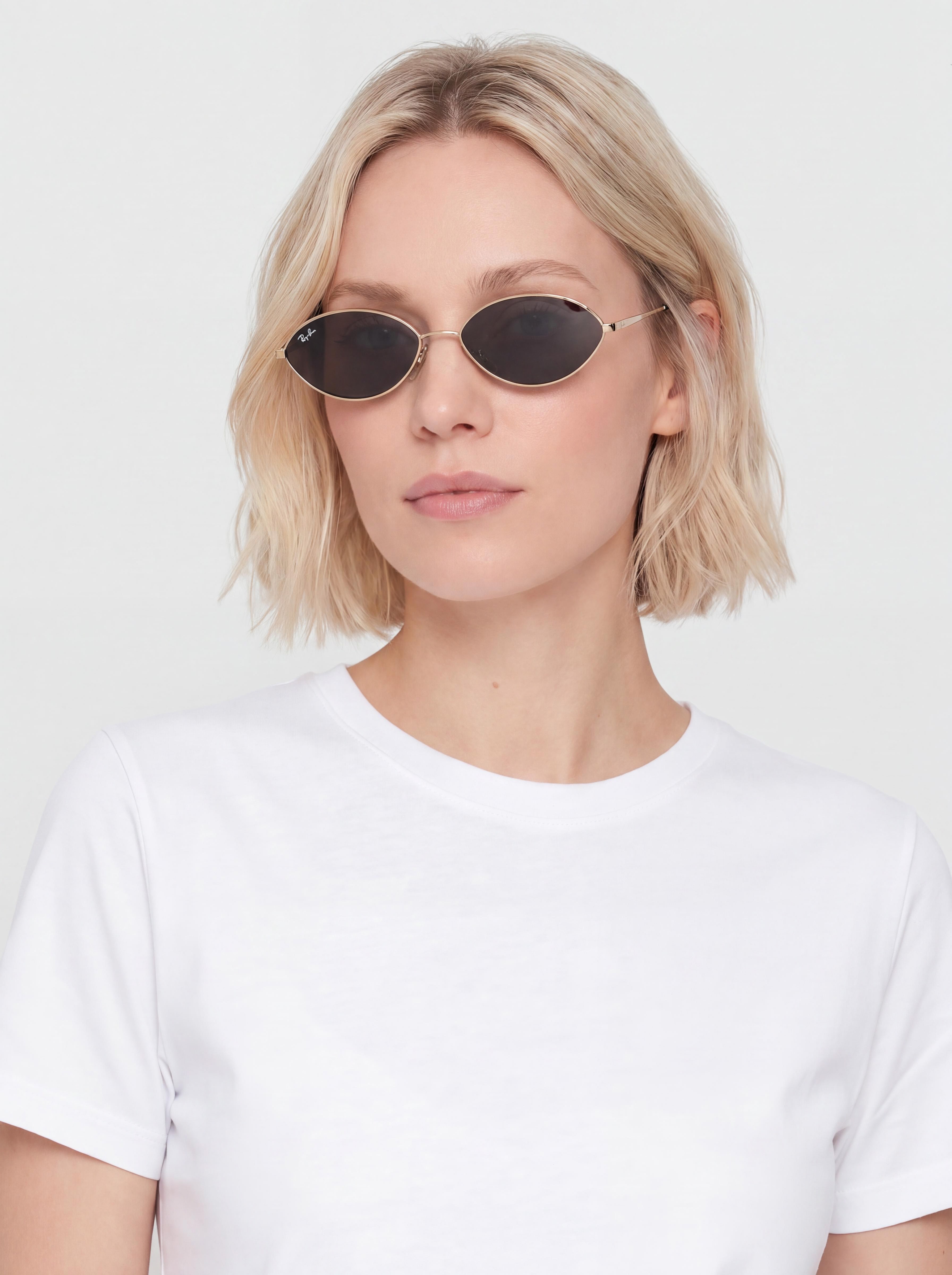 Okulary przeciwsłoneczne Ray-Ban Kai (polerowany jasne złoto/ciemnoszary)