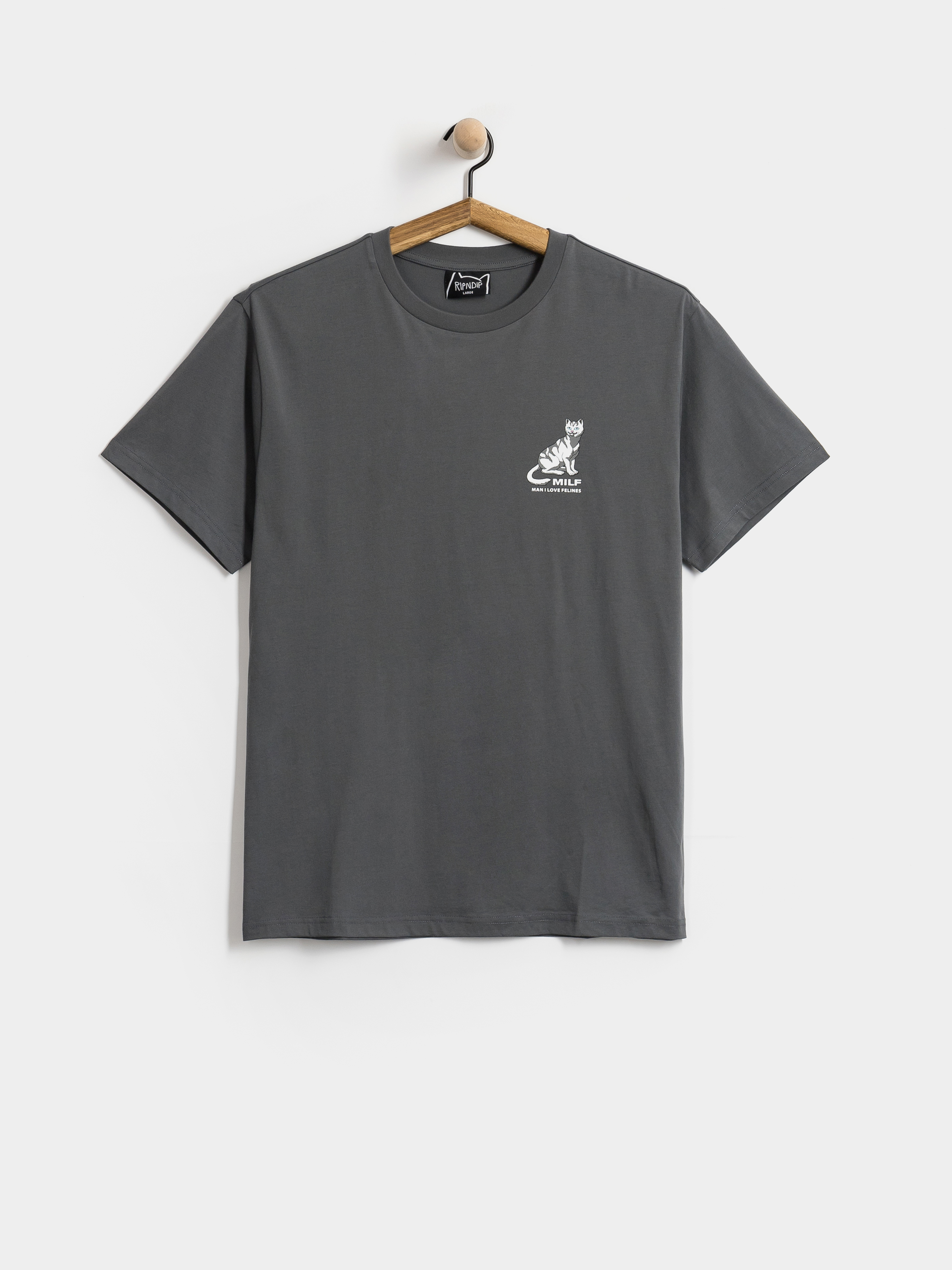T-shirt RipNDip Man I Love Felines (charcoal)