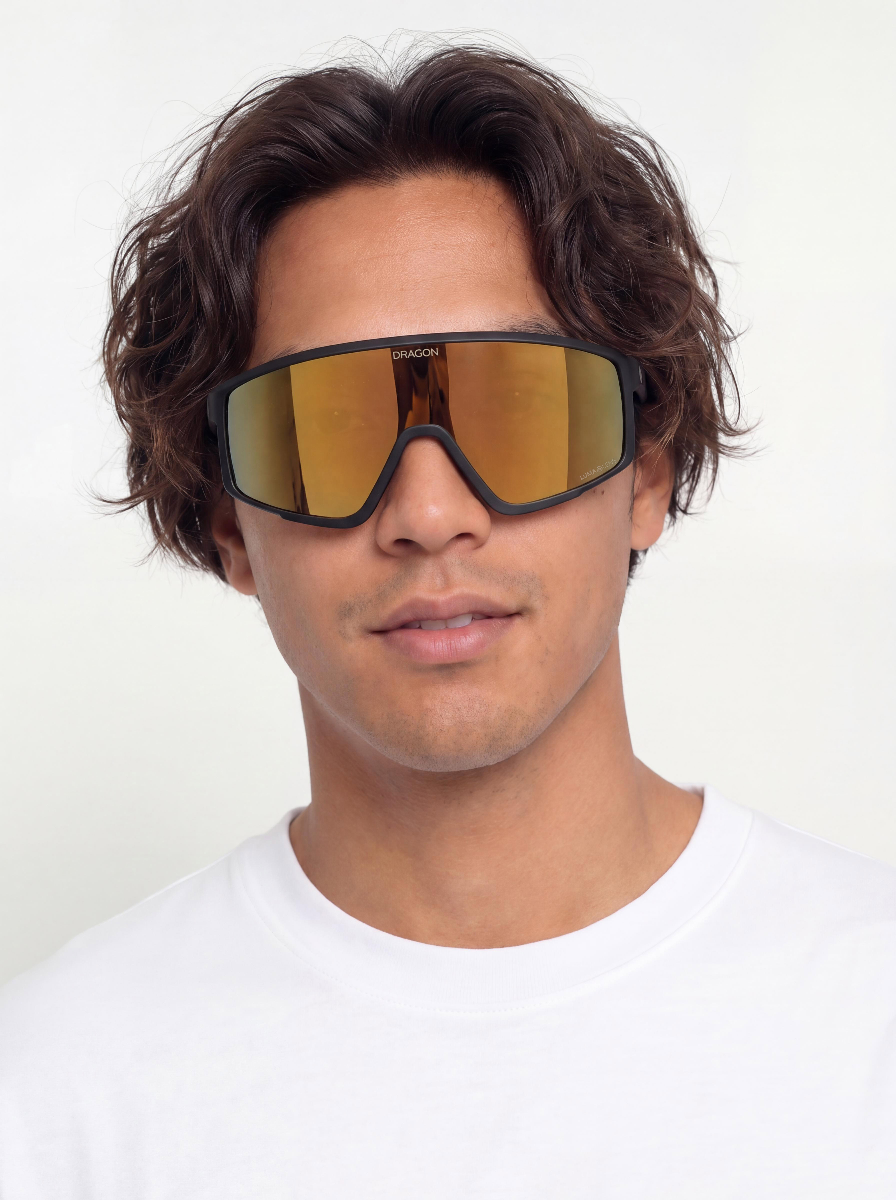 Okulary przeciwsu0142oneczne Dragon Amped (matte black/lumalens red ion)