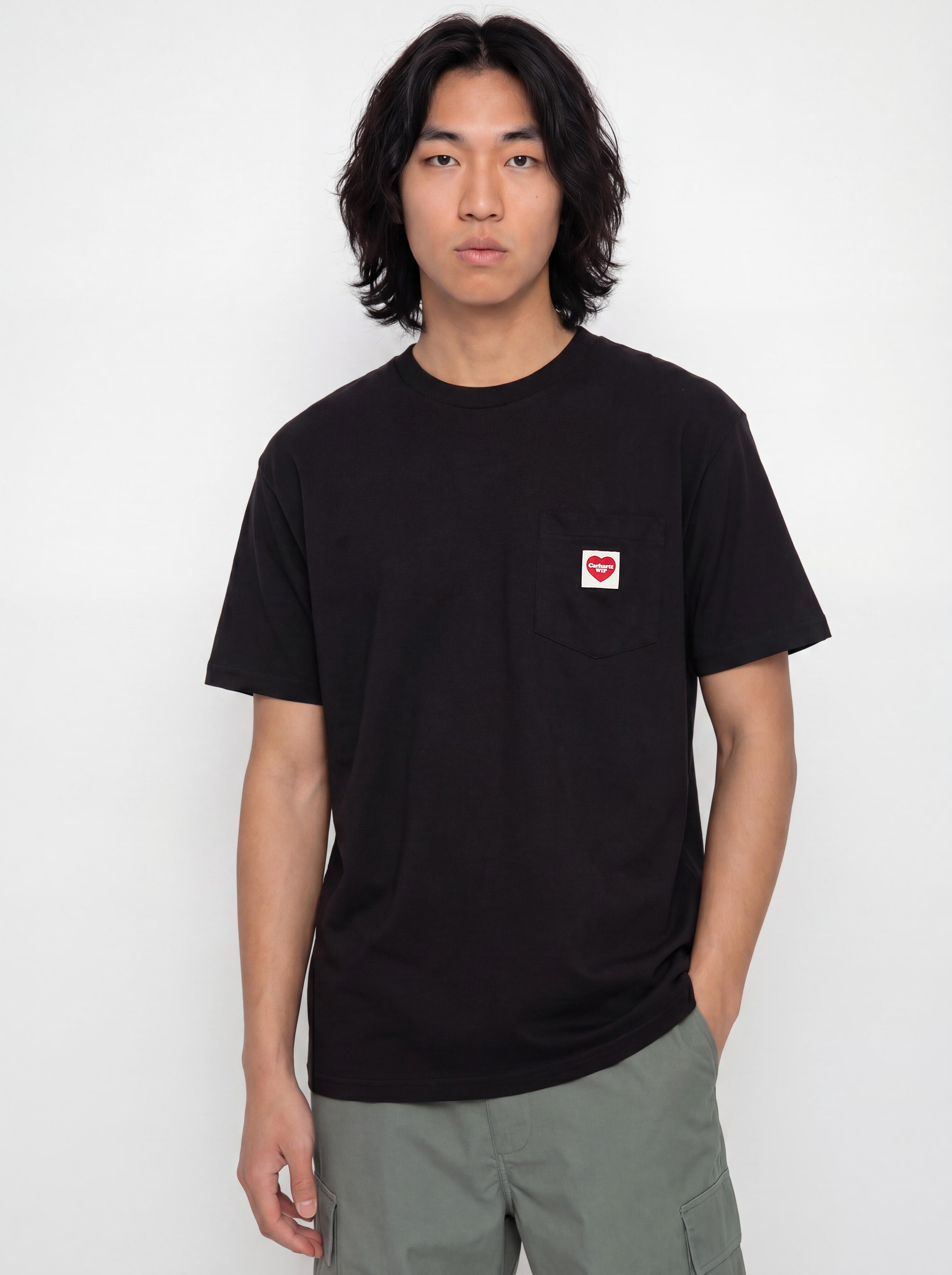 T-shirt Carhartt WIP Pocket Heart (black/red)