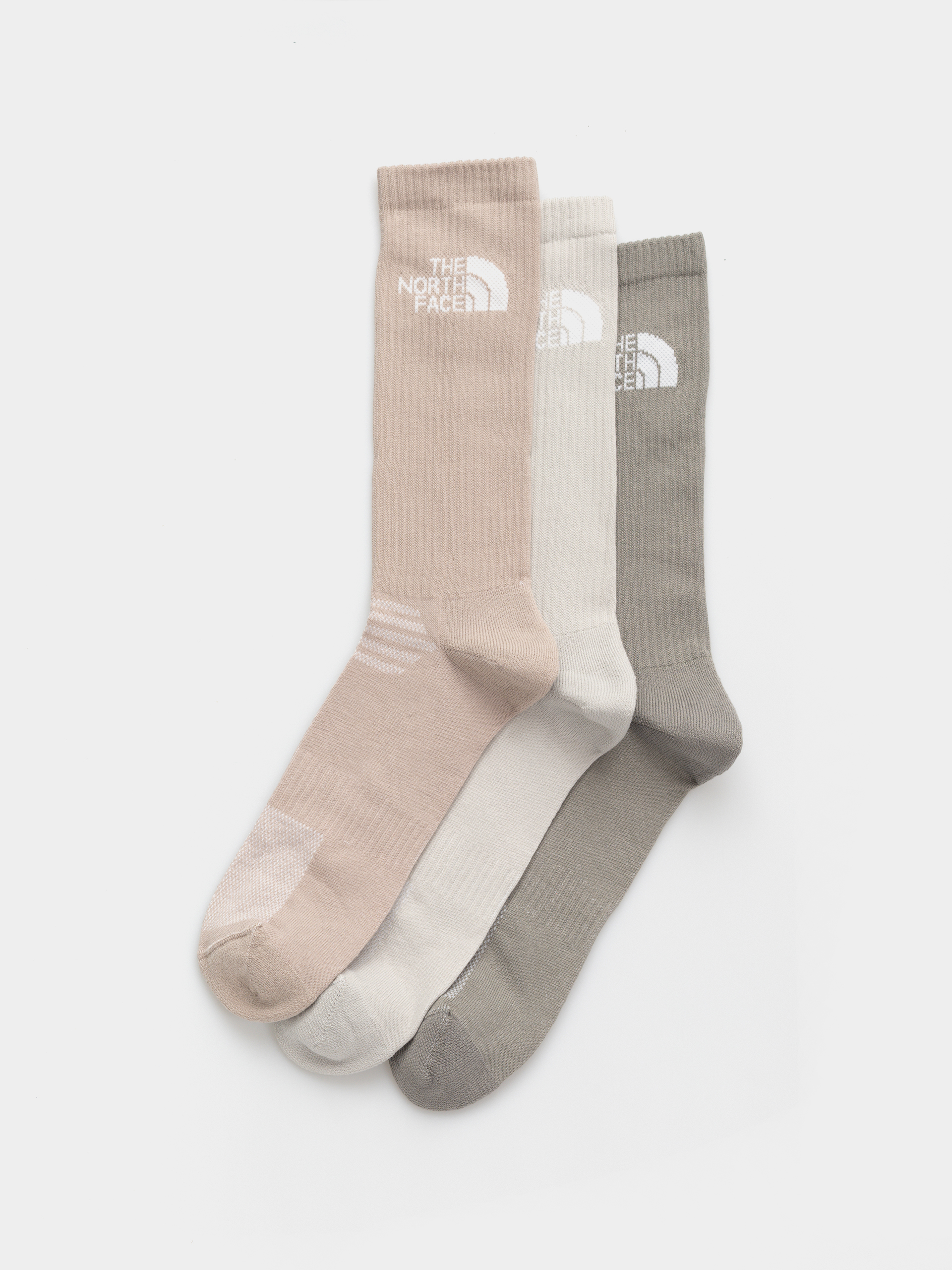 Skarpetki The North Face Multi Sport Cush Crew 3P (stone slab/timeless taupe)