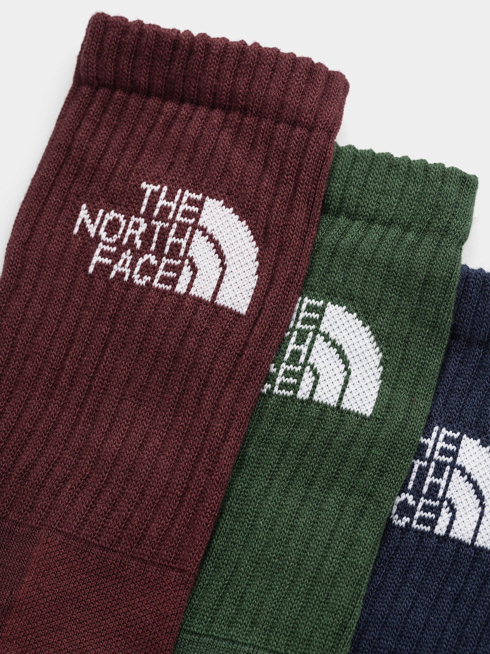 Skarpetki The North Face Everyday Standard Crew 3P (bottle green/deep burgu)