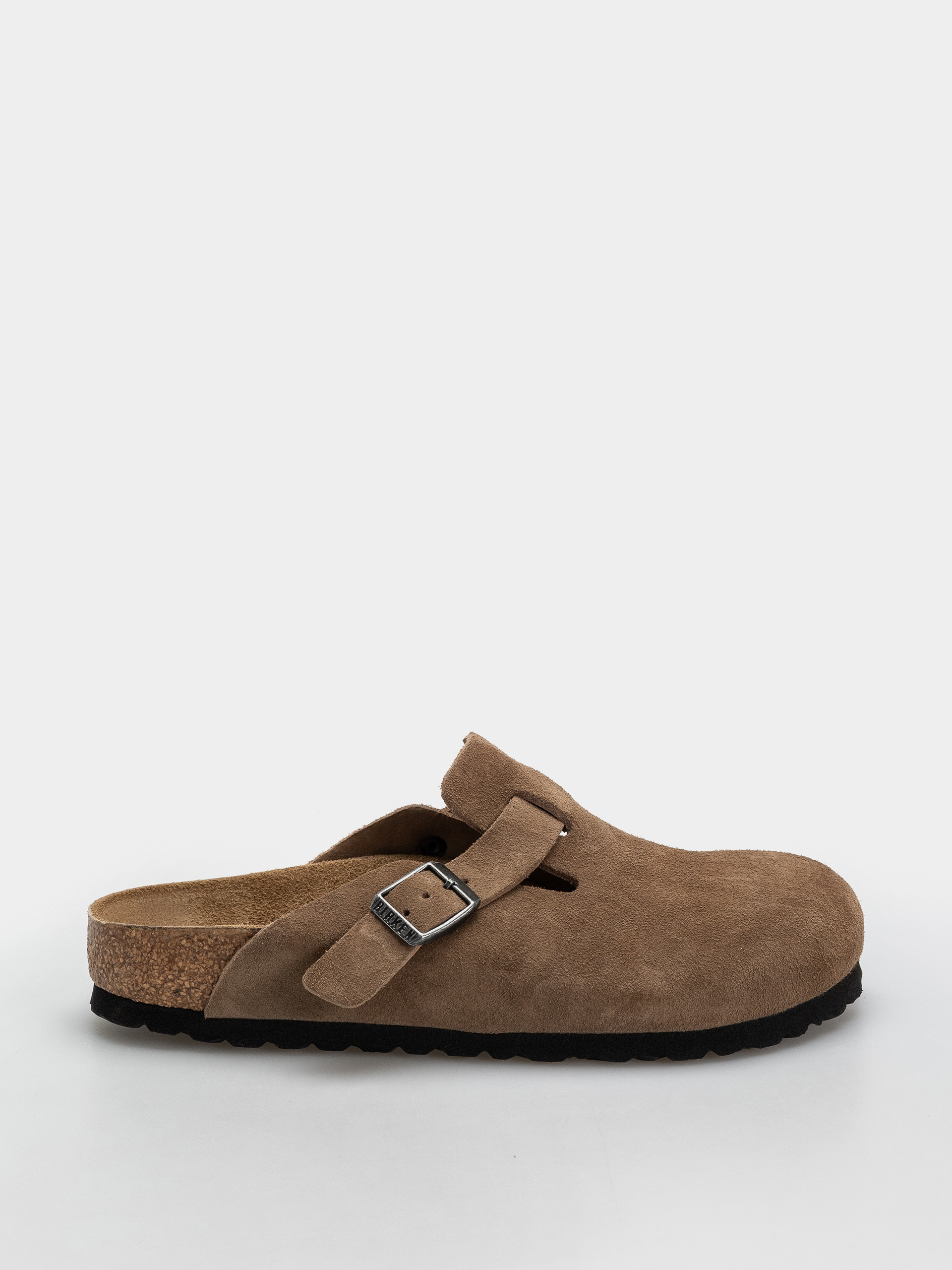 Klapki Birkenstock Boston Suede Leather Narrow (dark tea)