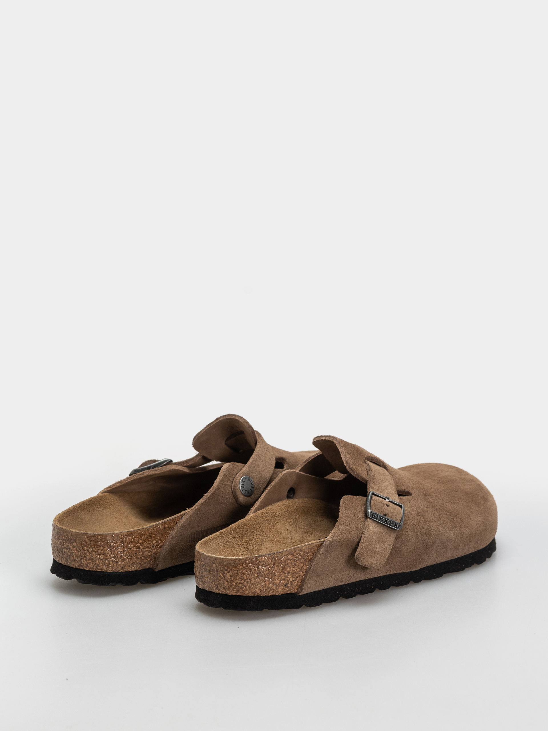 Klapki Birkenstock Boston Suede Leather Narrow (dark tea)