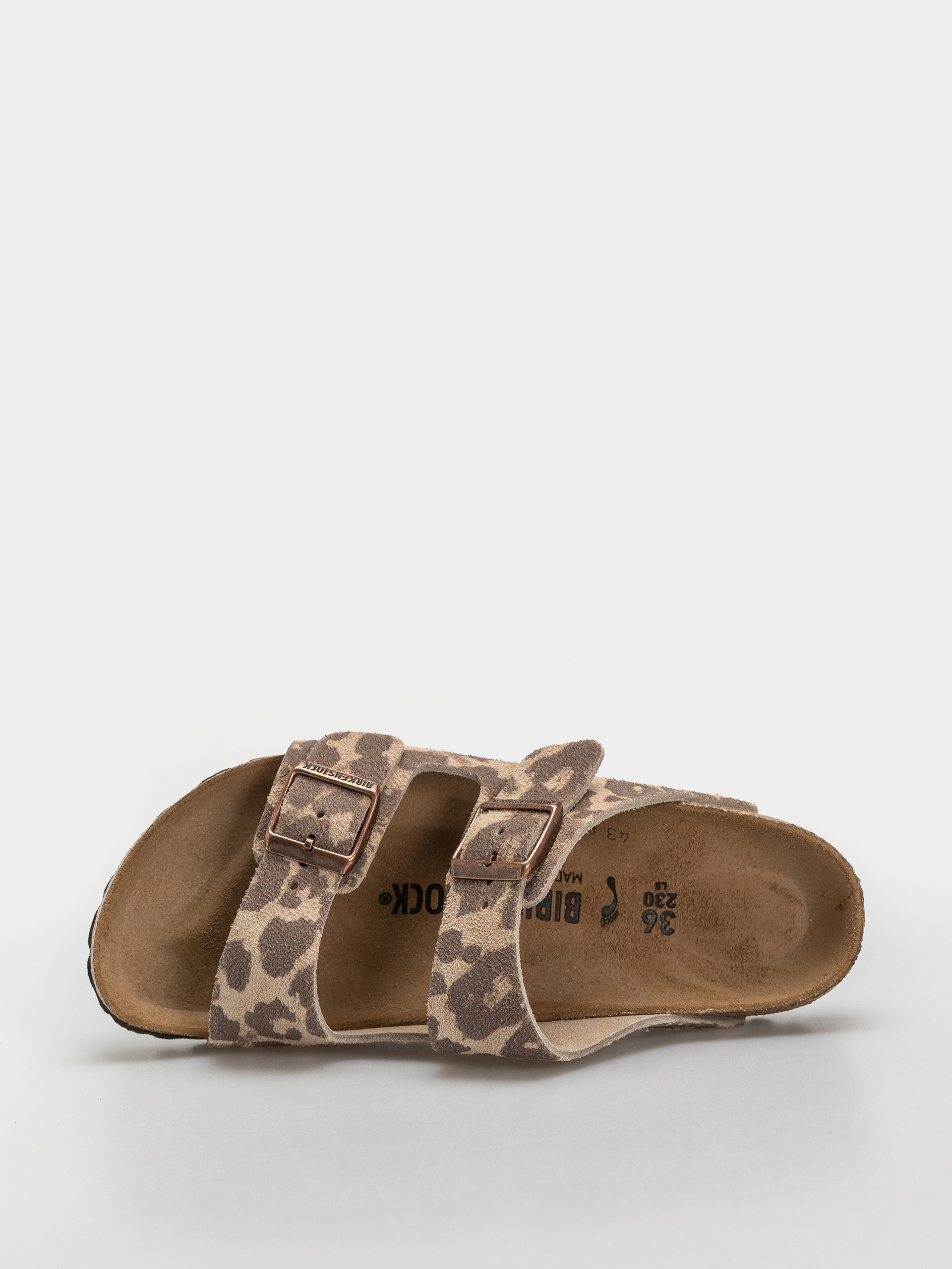 Klapki Birkenstock Arizona Suede Leather Narrow (leo sandcastle)