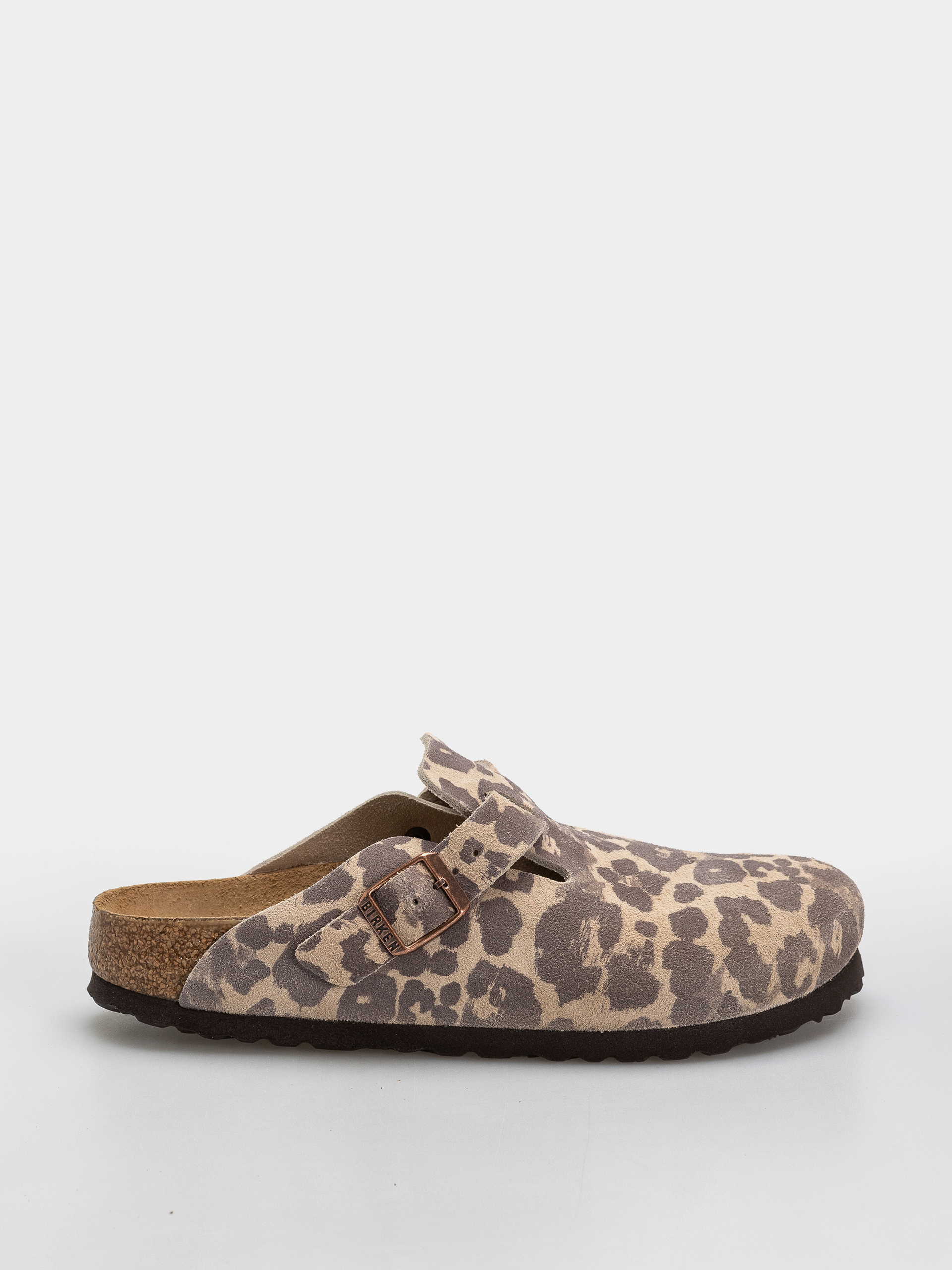 Klapki Birkenstock Boston Suede Leather Narrow (leo sandcastle)