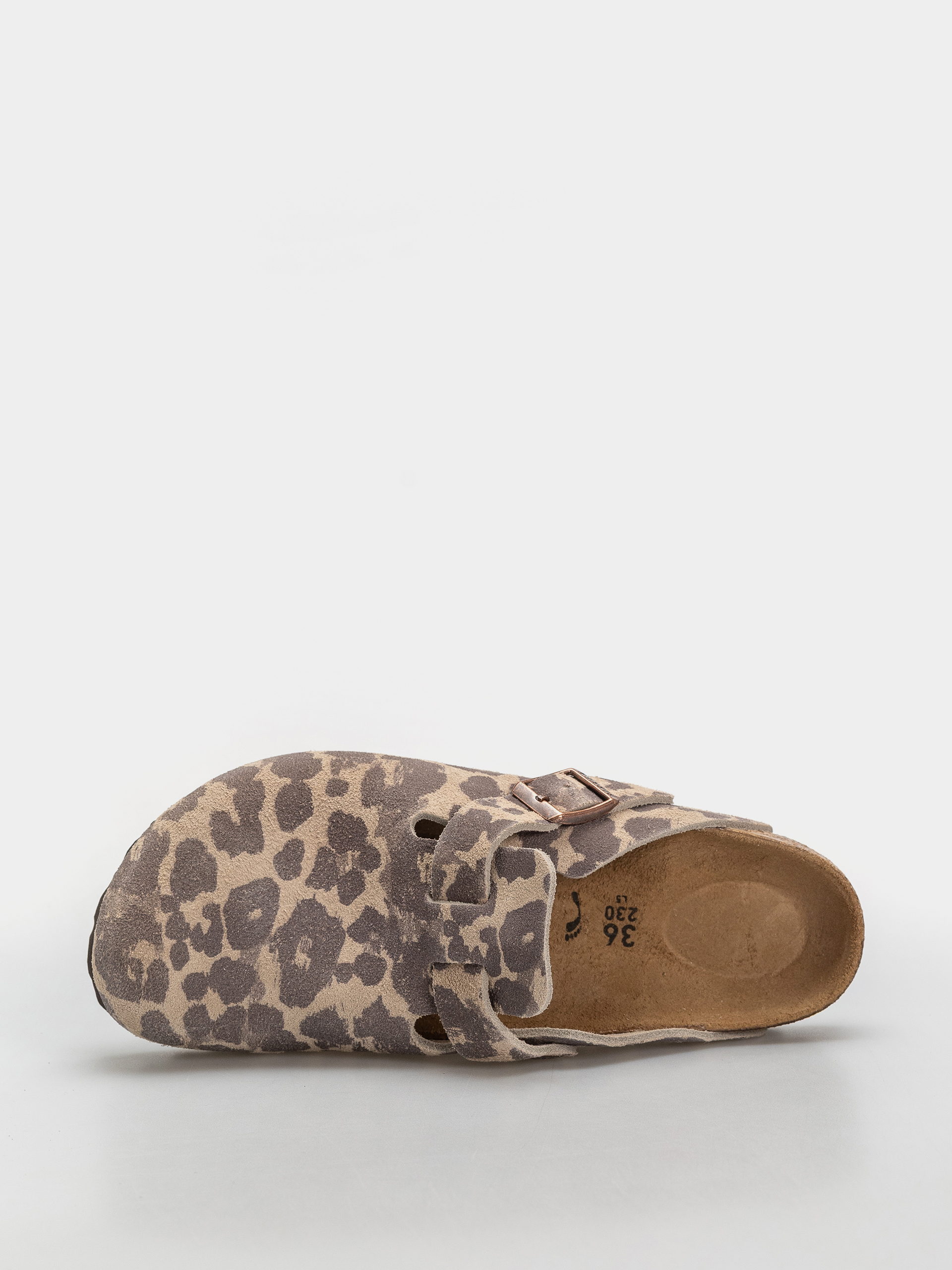 Klapki Birkenstock Boston Suede Leather Narrow (leo sandcastle)