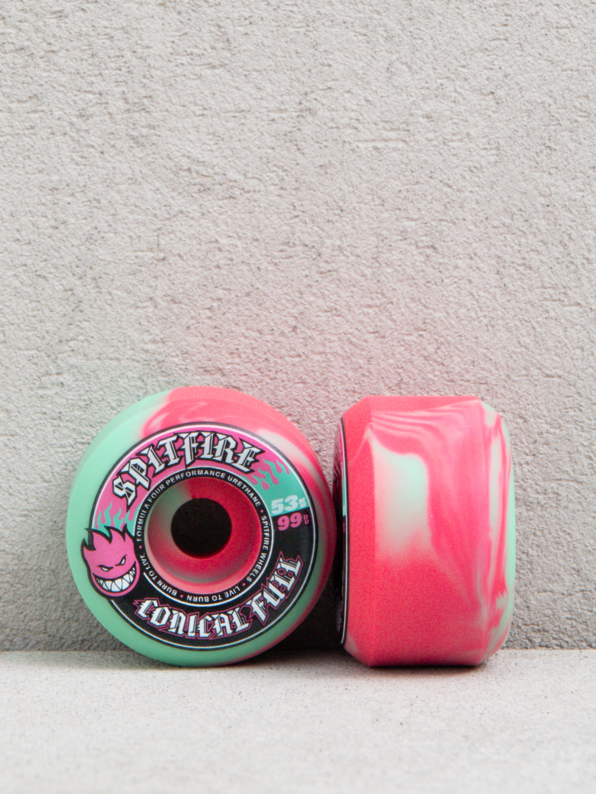 Ku00f3u0142ka Spitfire F4 99D Team Color Pack F4 99 Conical Full (teal/pink swirl)