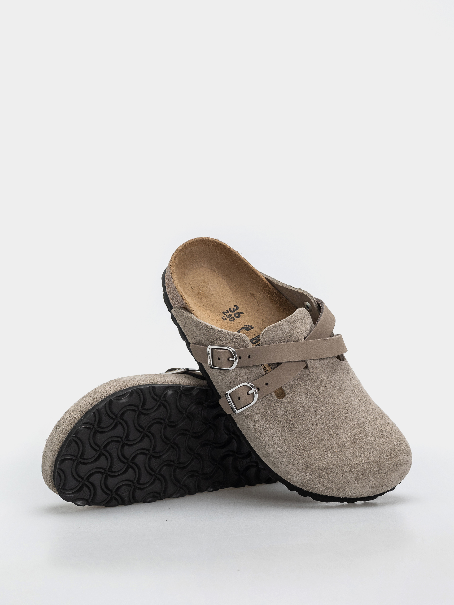 Klapki Birkenstock Blair Suede Leather Narrow Wmn (taupe)