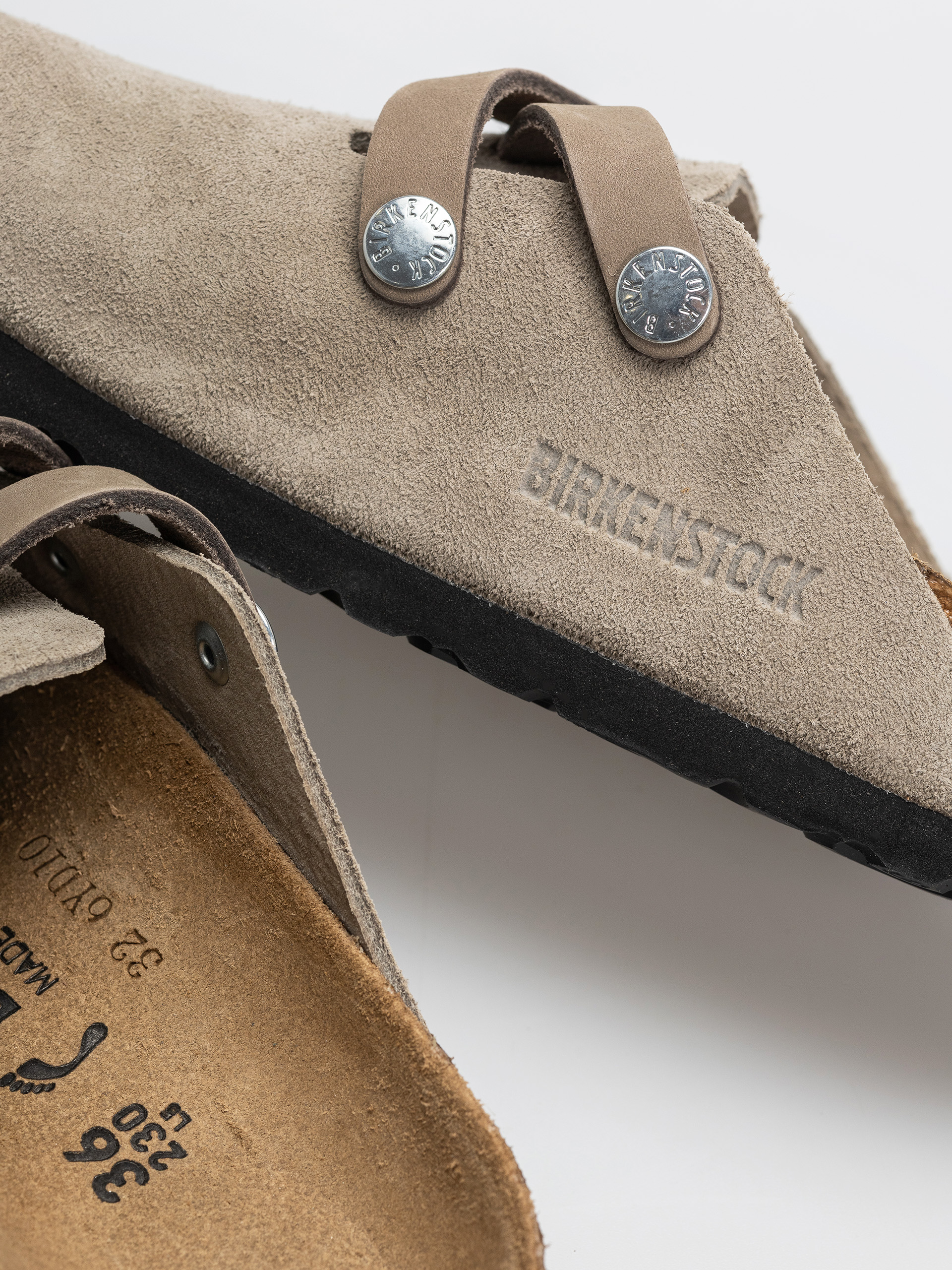 Klapki Birkenstock Blair Suede Leather Narrow Wmn (taupe)