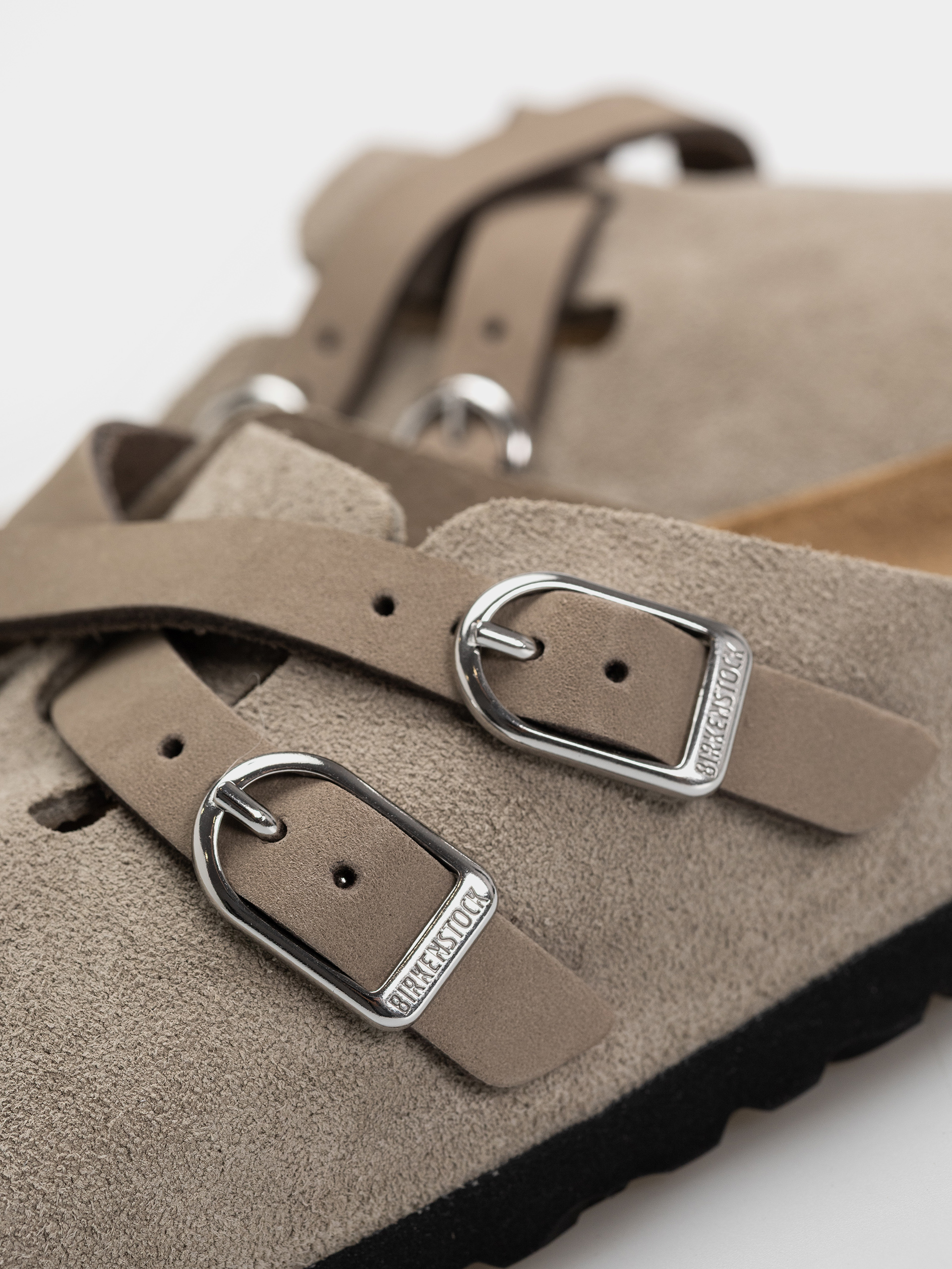 Klapki Birkenstock Blair Suede Leather Narrow Wmn (taupe)