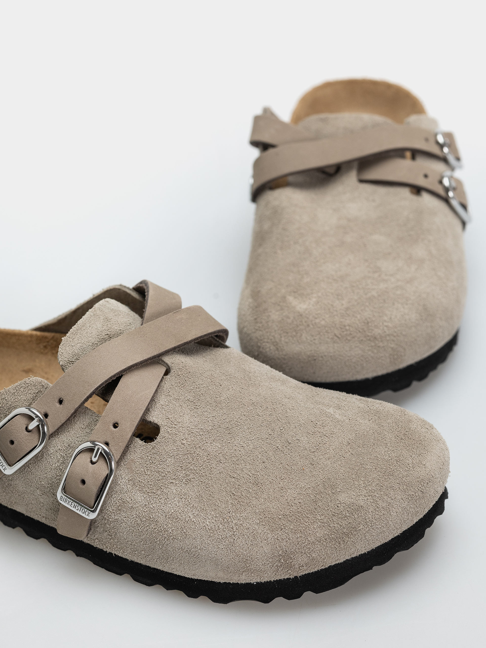Klapki Birkenstock Blair Suede Leather Narrow Wmn (taupe)