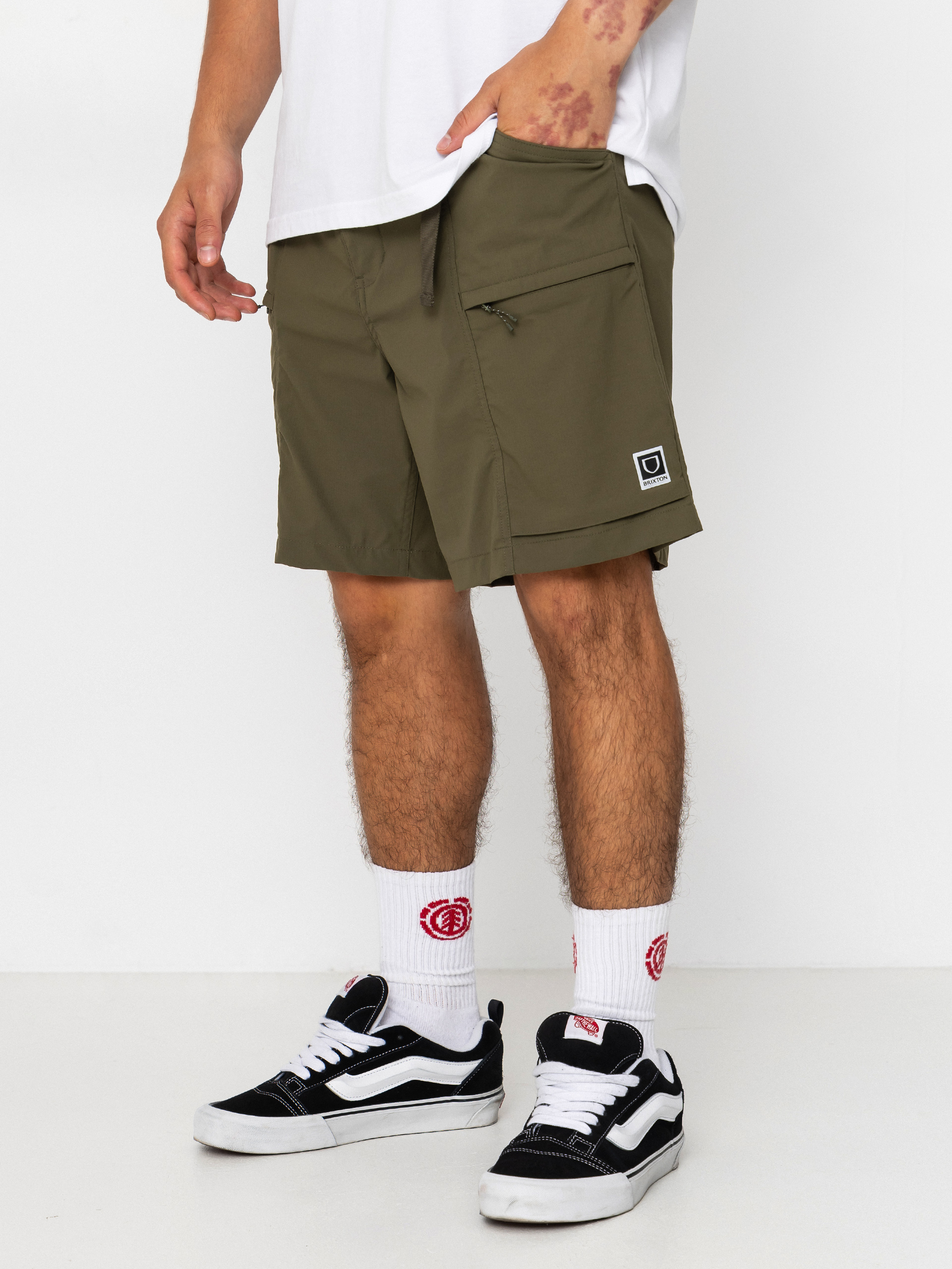 Szorty Brixton Journey Utility (dark olive)
