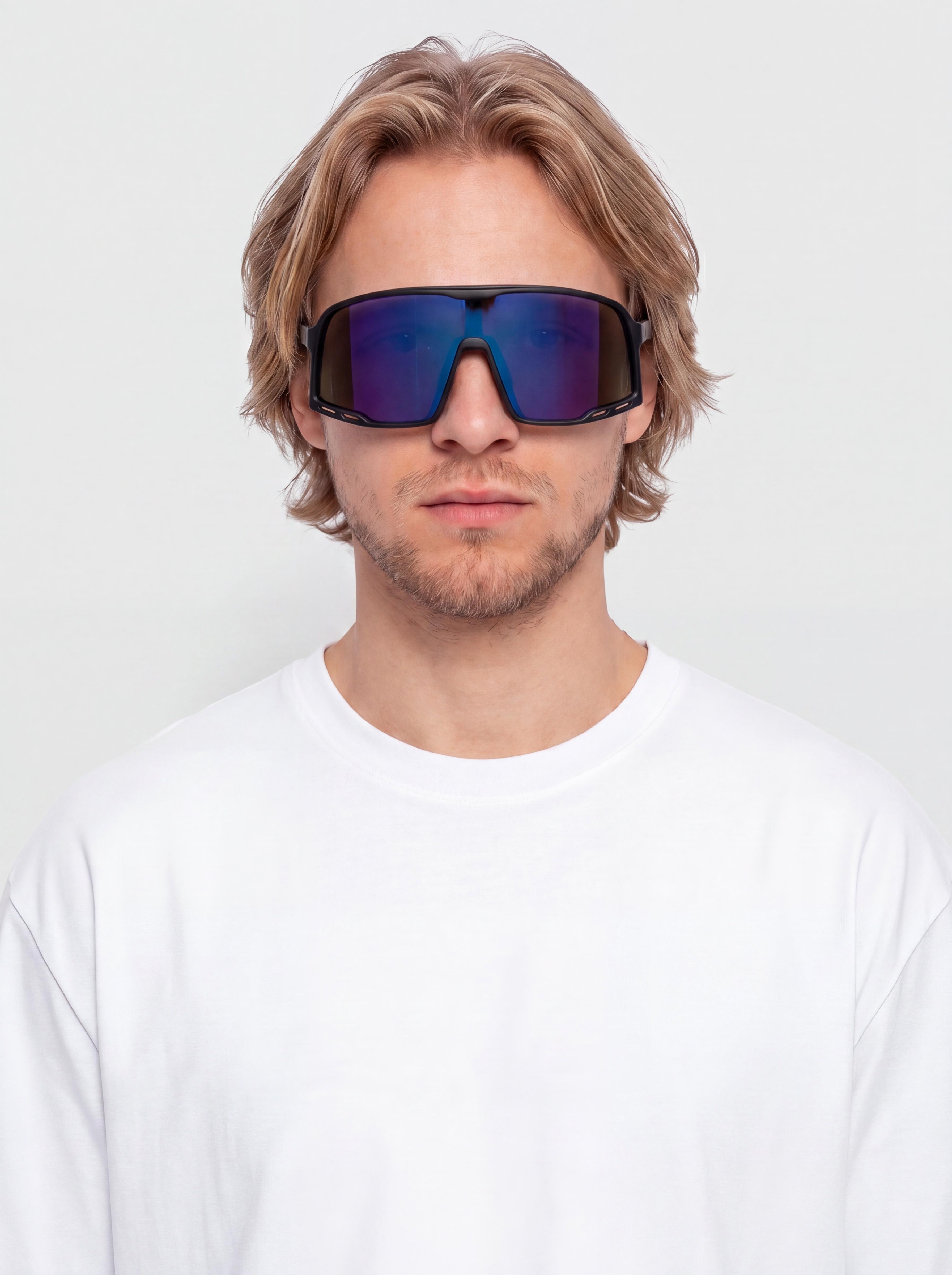 Okulary przeciwsłoneczne CHPO Henrik (matte black/purple mirror)