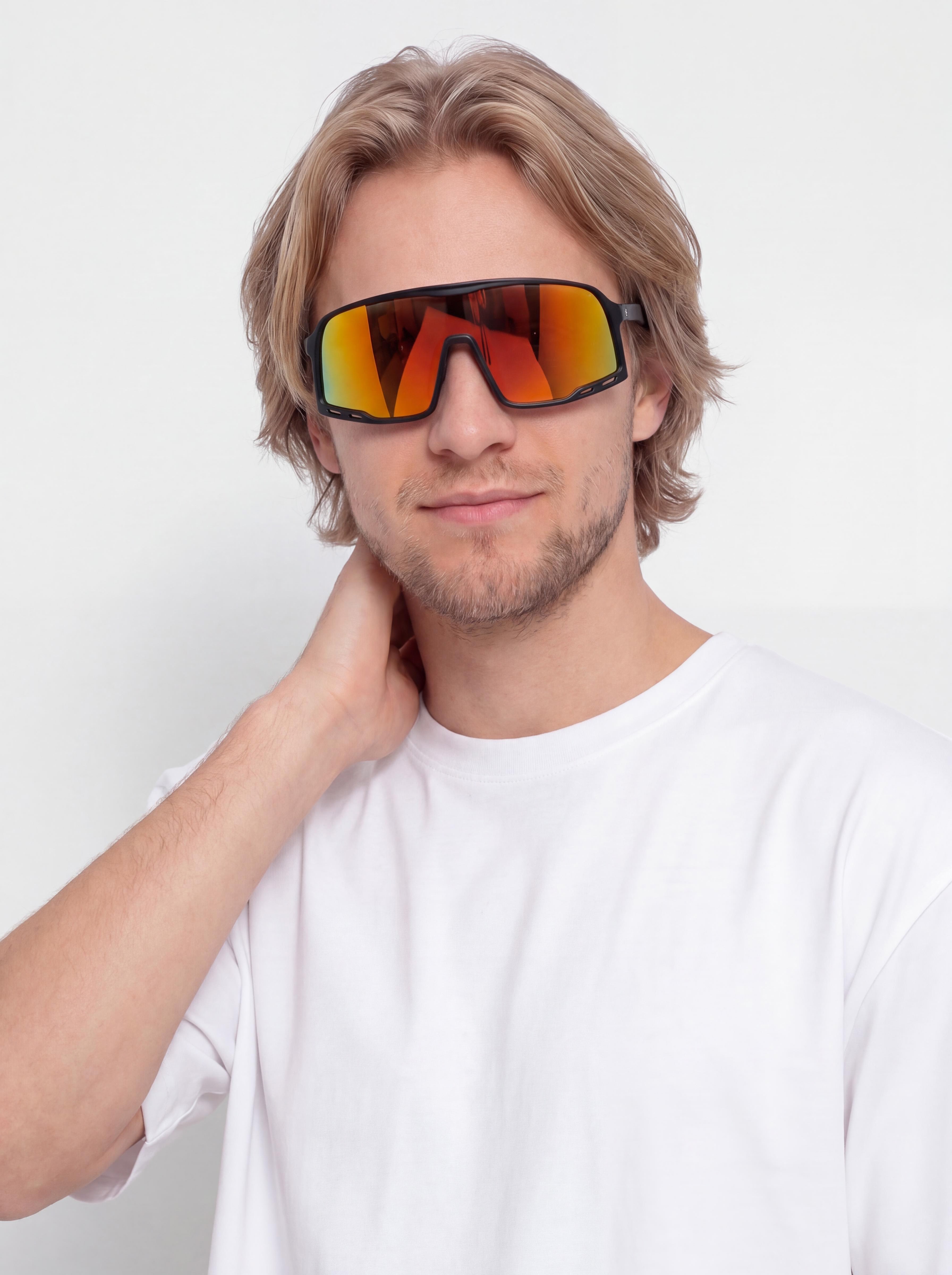 Okulary przeciwsu0142oneczne CHPO Henrik (matte black/red mirror)