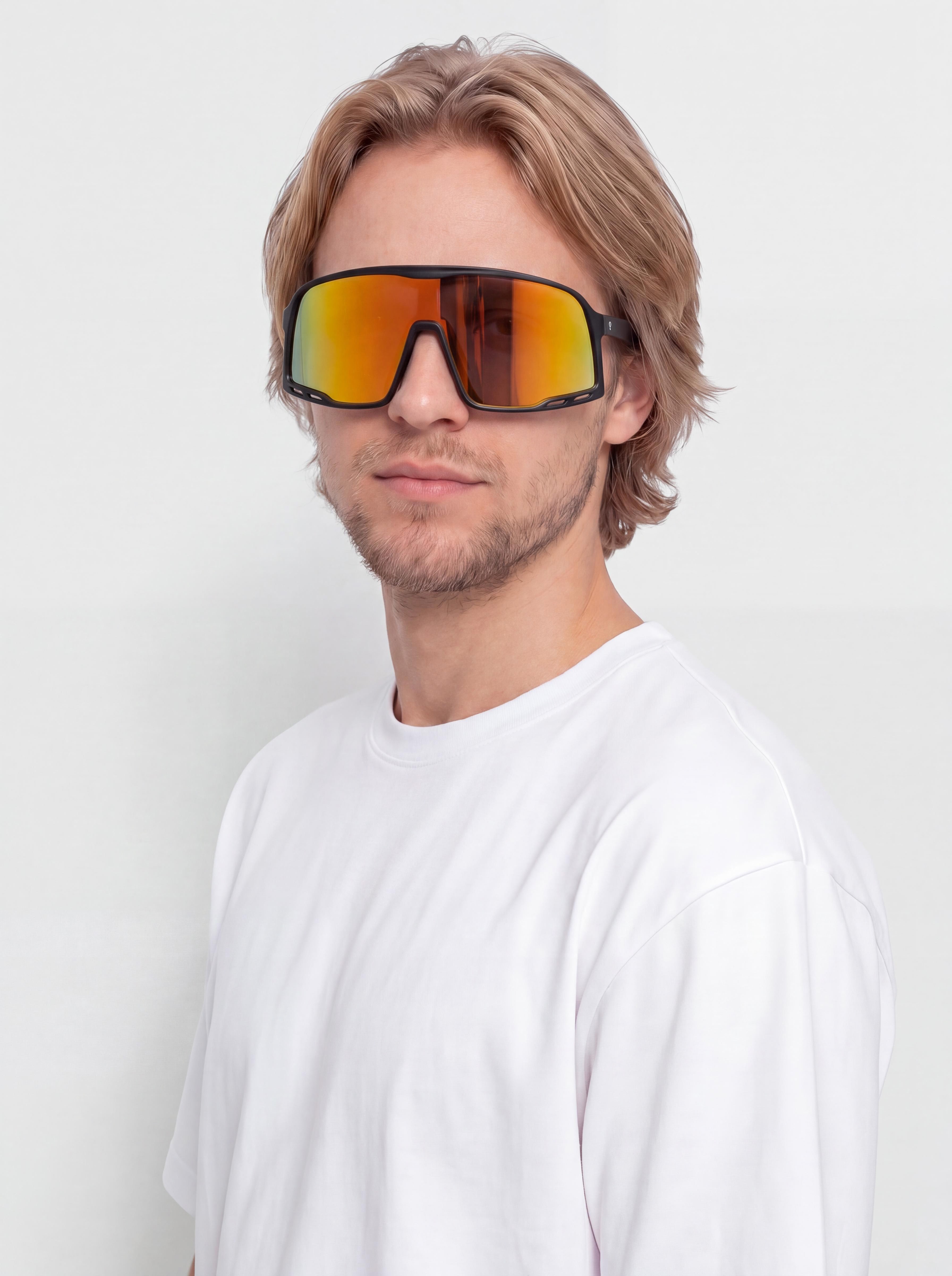 Okulary przeciwsłoneczne CHPO Henrik (matte black/red mirror)