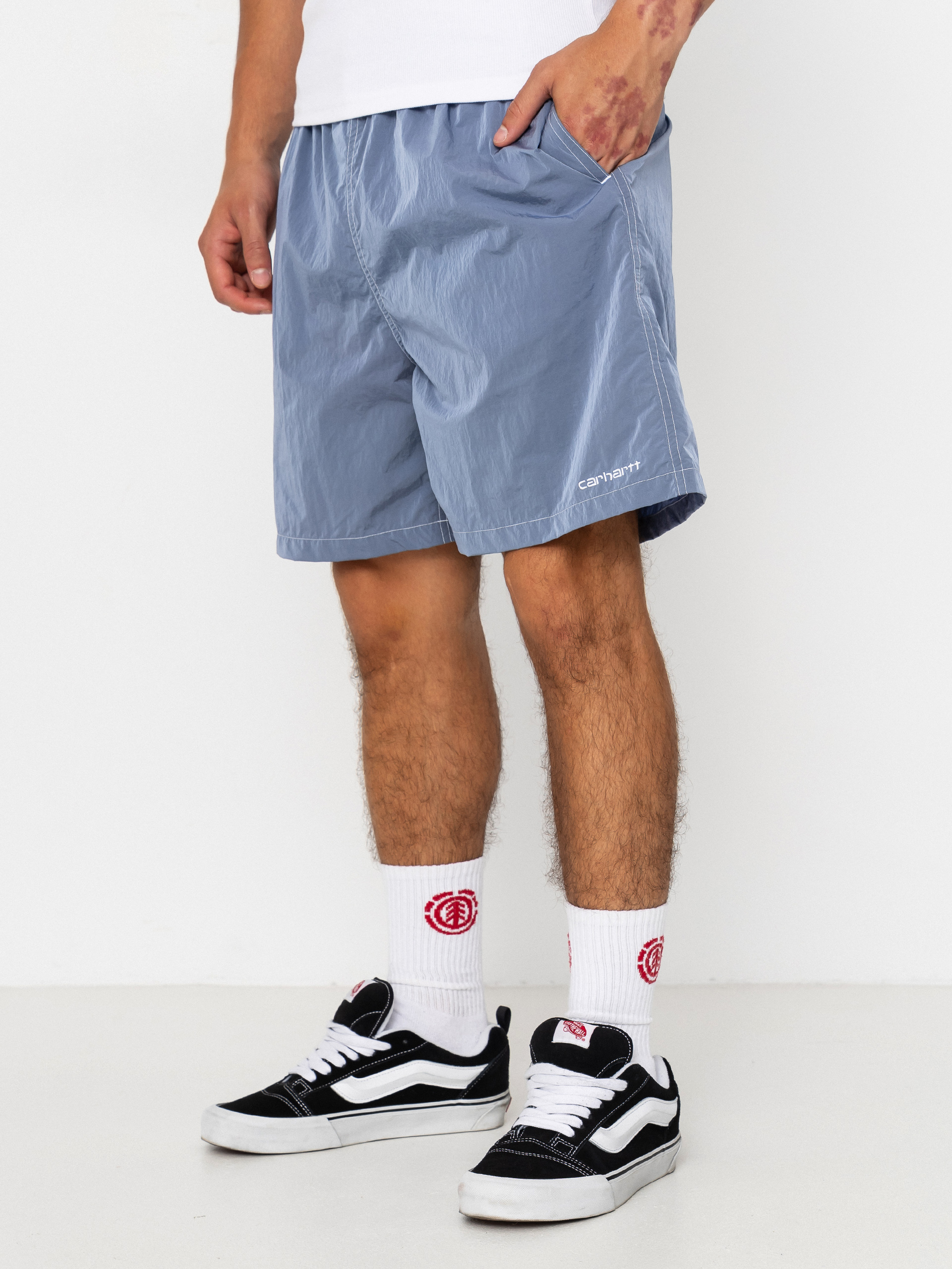Szorty Carhartt WIP Canby Swim (gentle blue/white)