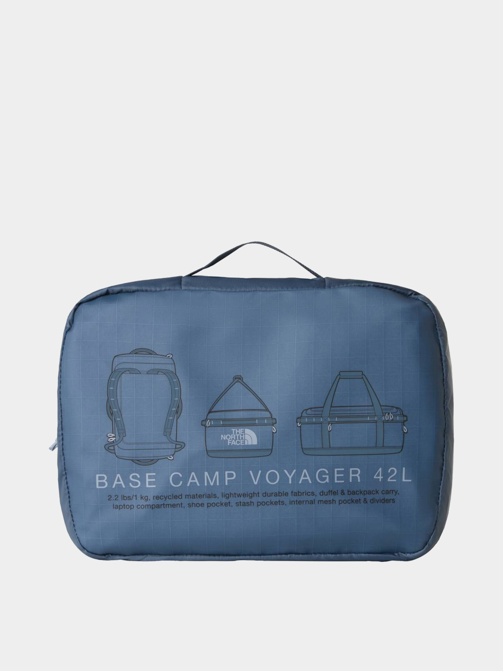 Torba The North Face Base Camp Voyager Duffel 42L (granite grey/frost grey)