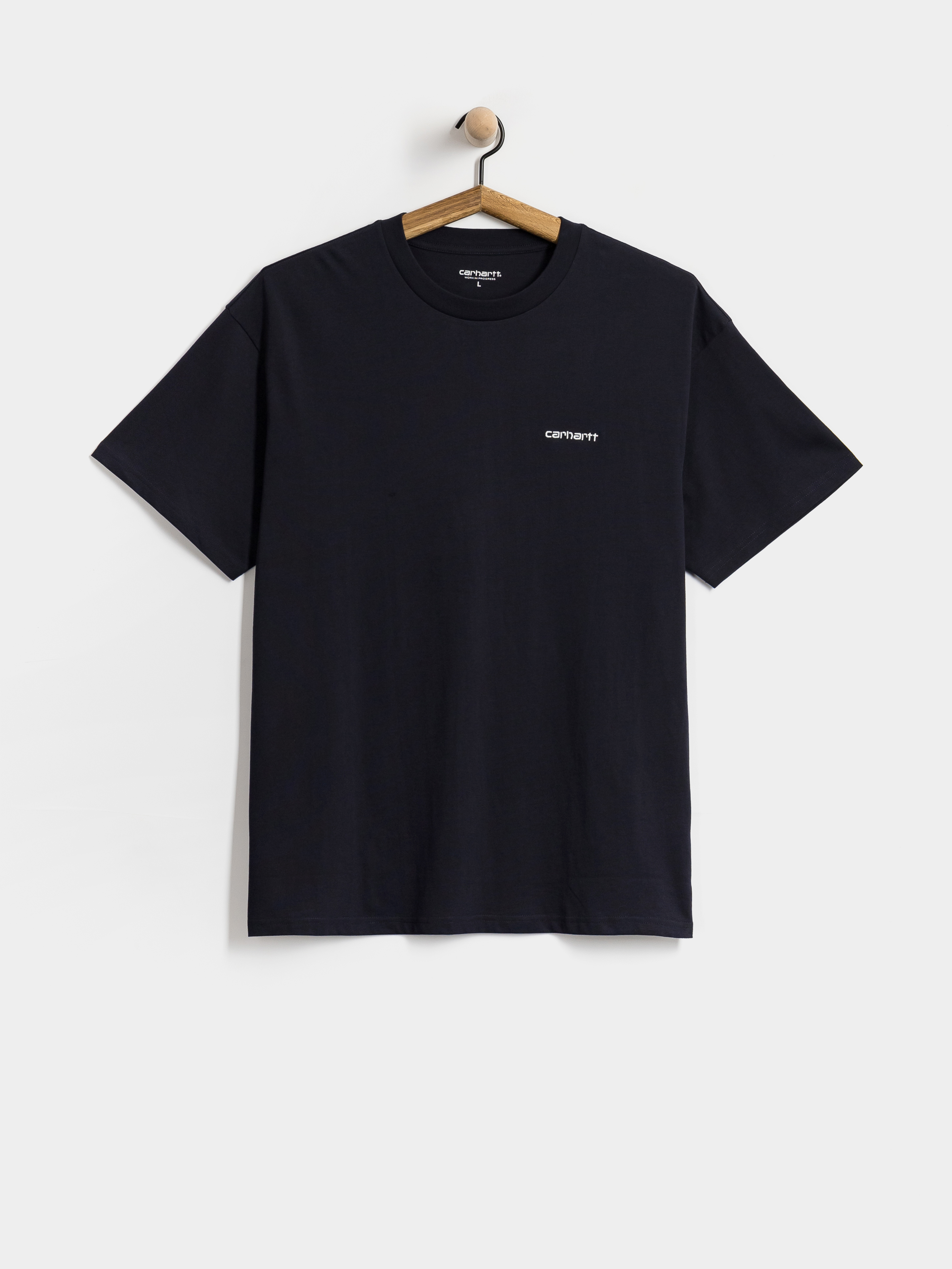 T-shirt Carhartt WIP Script Embroidery (dark navy/white)