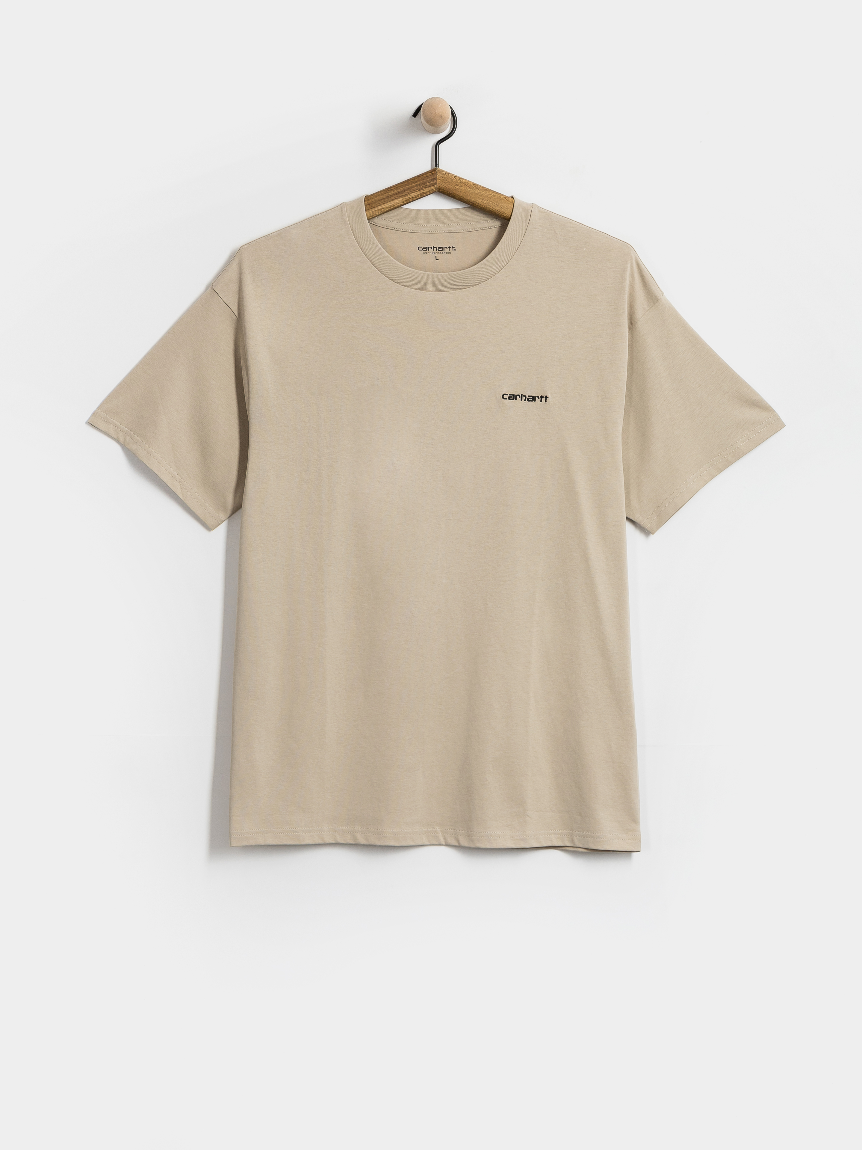 T-shirt Carhartt WIP Script Embroidery (fleur de sel/black)