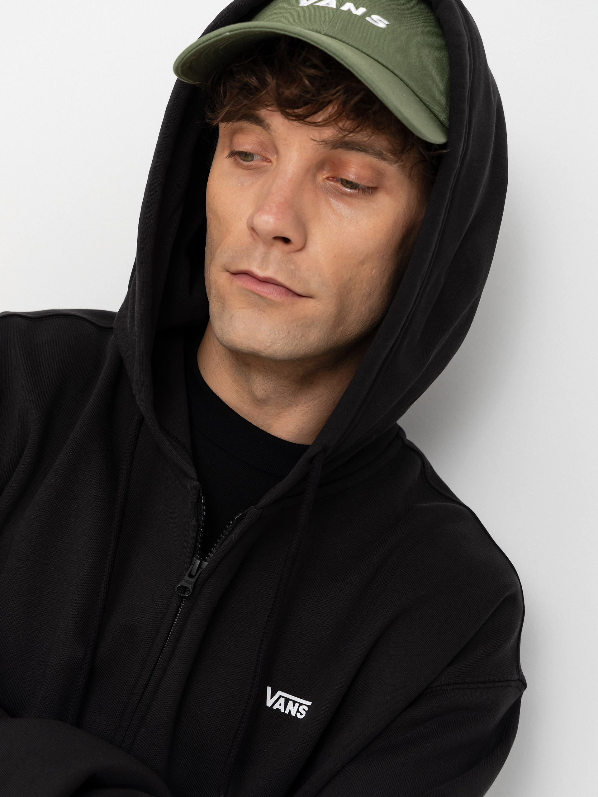 Bluza z kapturem Vans Left Chest ZHD (black)