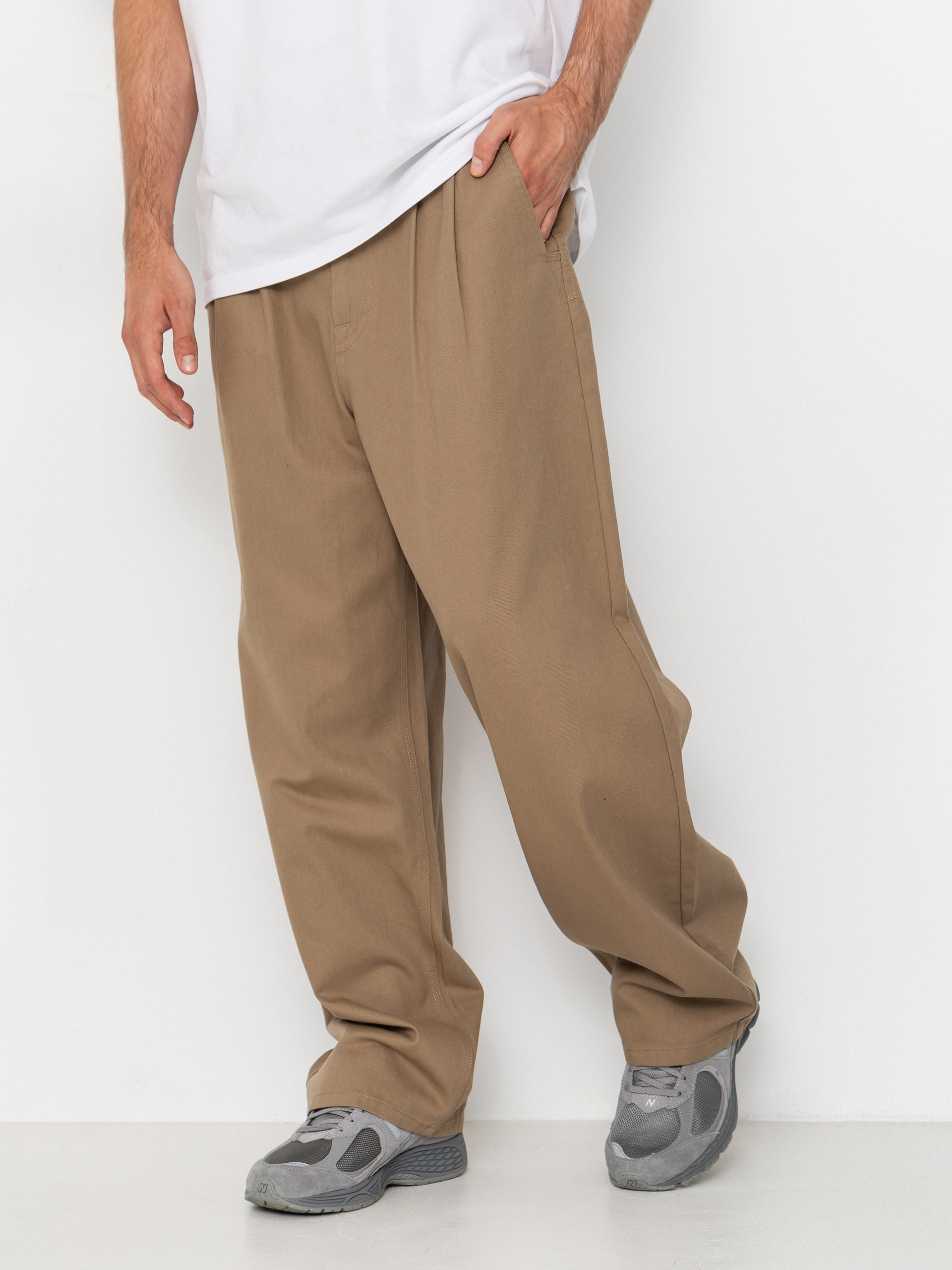 Spodnie Volcom Baggos Pleat (khaki)