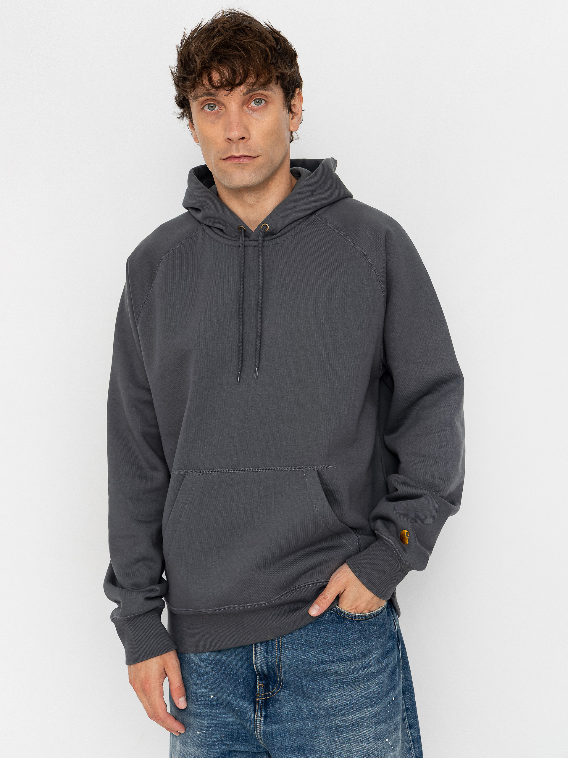 Bluza z kapturem Carhartt WIP Chase HD (styx/gold)