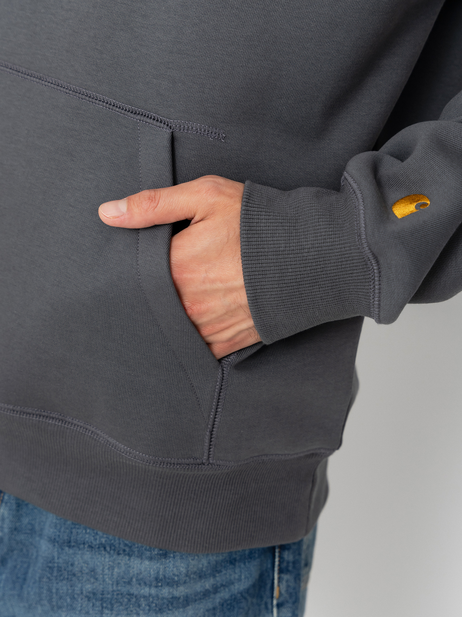 Bluza z kapturem Carhartt WIP Chase HD (styx/gold)
