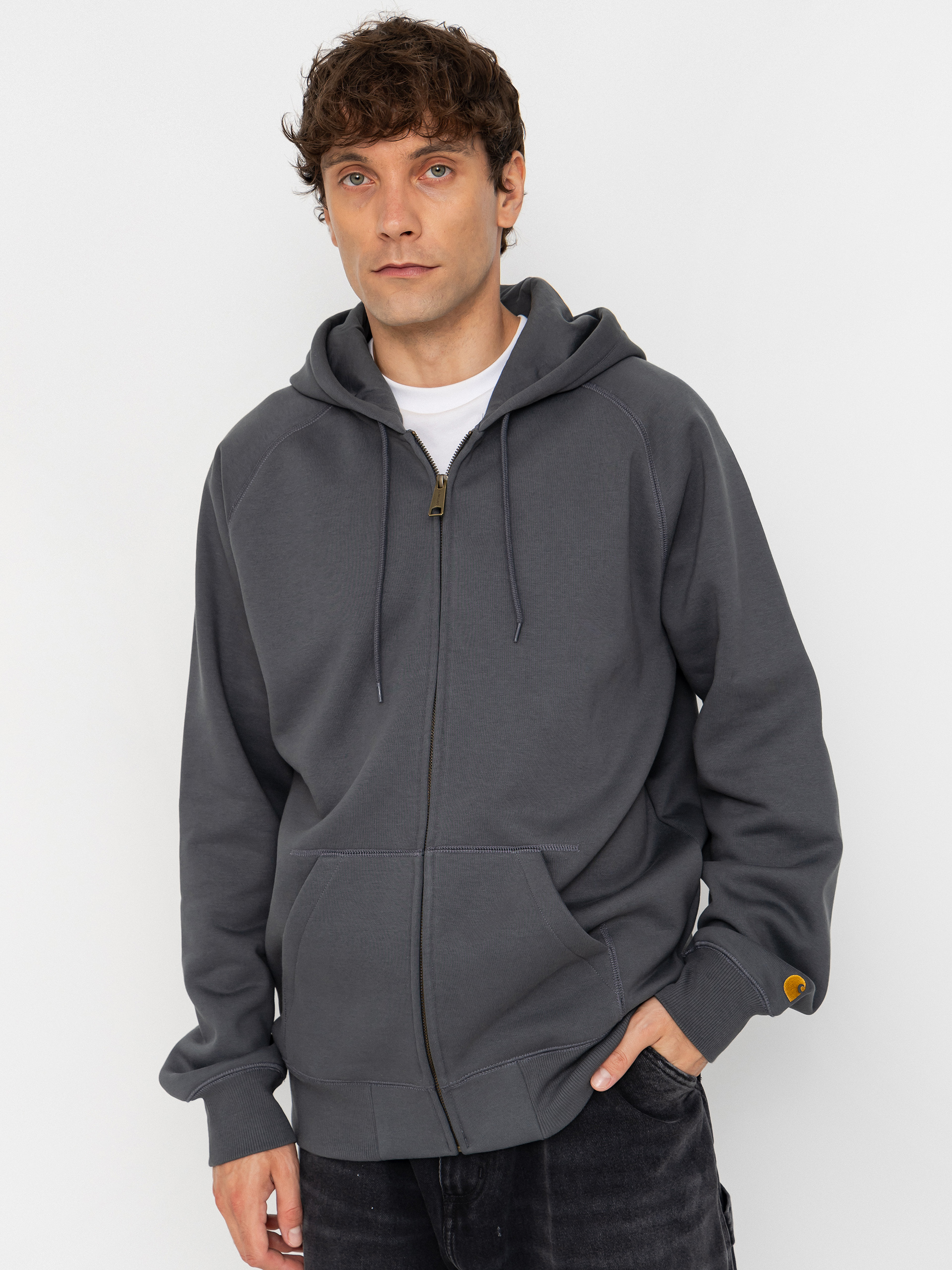 Bluza z kapturem Carhartt WIP Chase ZHD (styx/gold)