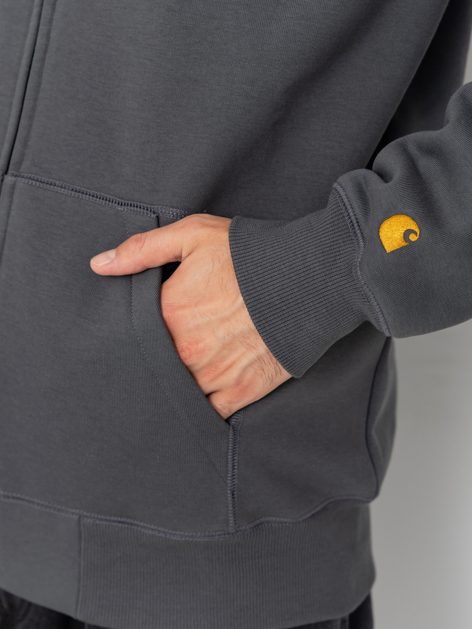 Bluza z kapturem Carhartt WIP Chase ZHD (styx/gold)