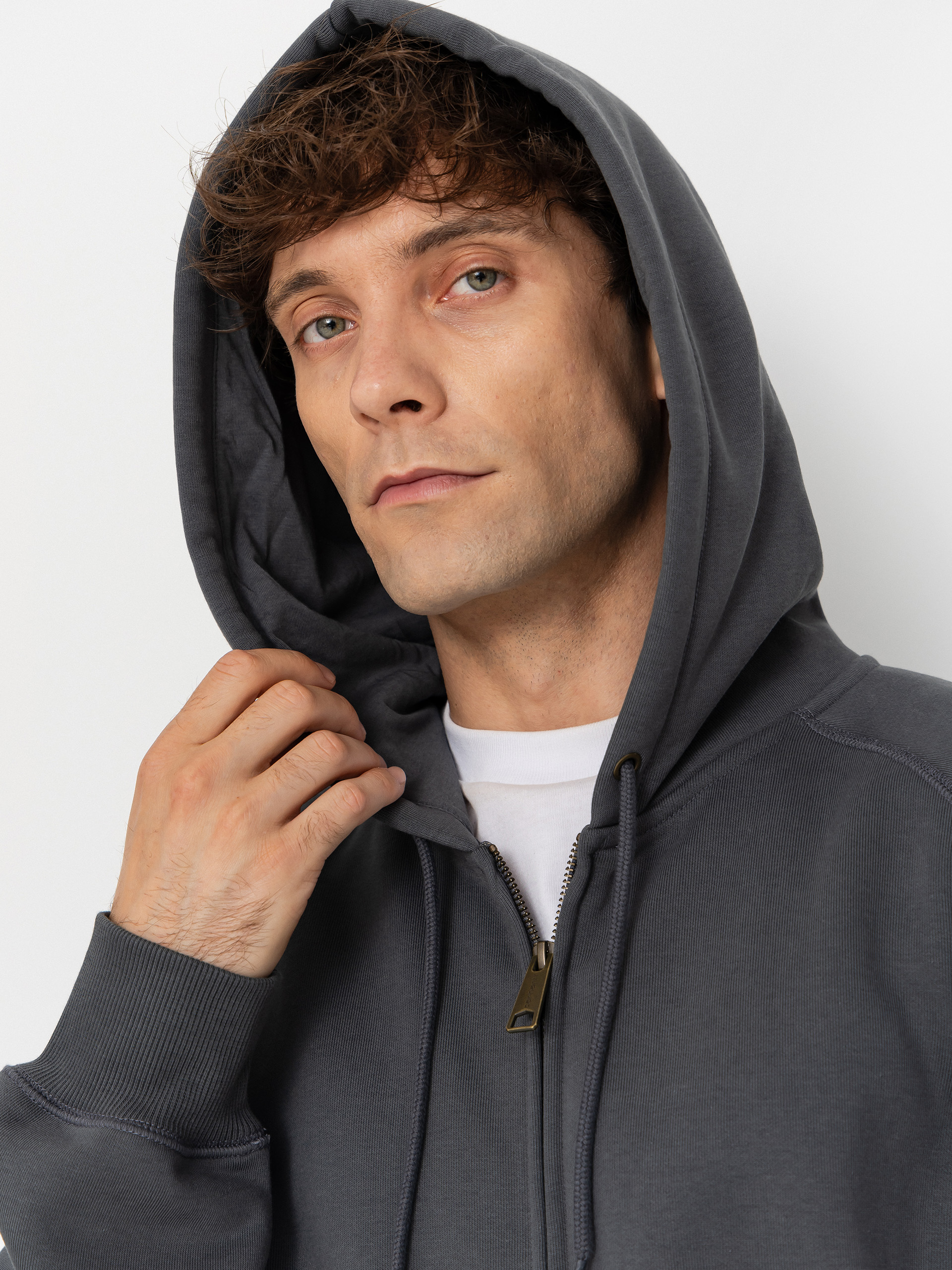Bluza z kapturem Carhartt WIP Chase ZHD (styx/gold)