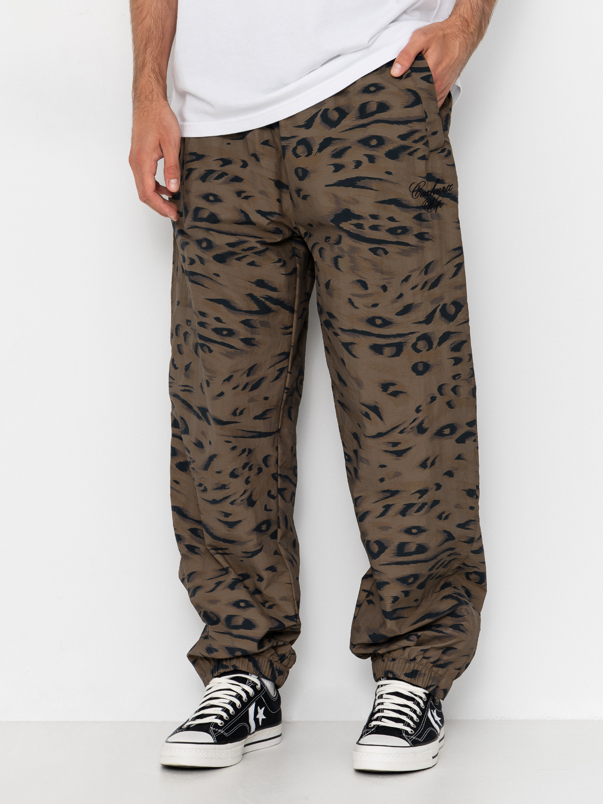 Spodnie Carhartt WIP Travon (duck feather print cypress/black)