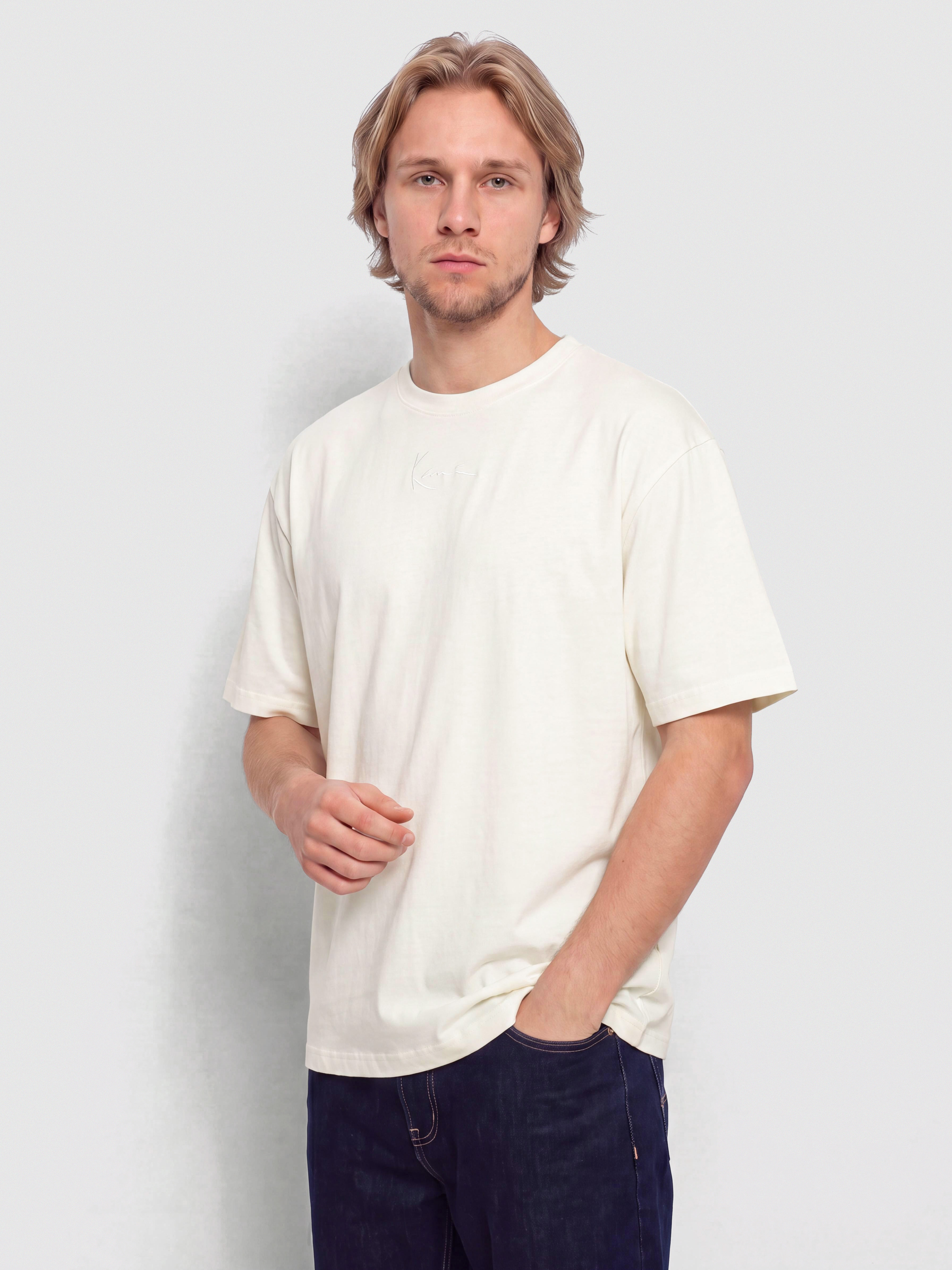 T-shirt Karl Kani Small Signature Essential (off white)