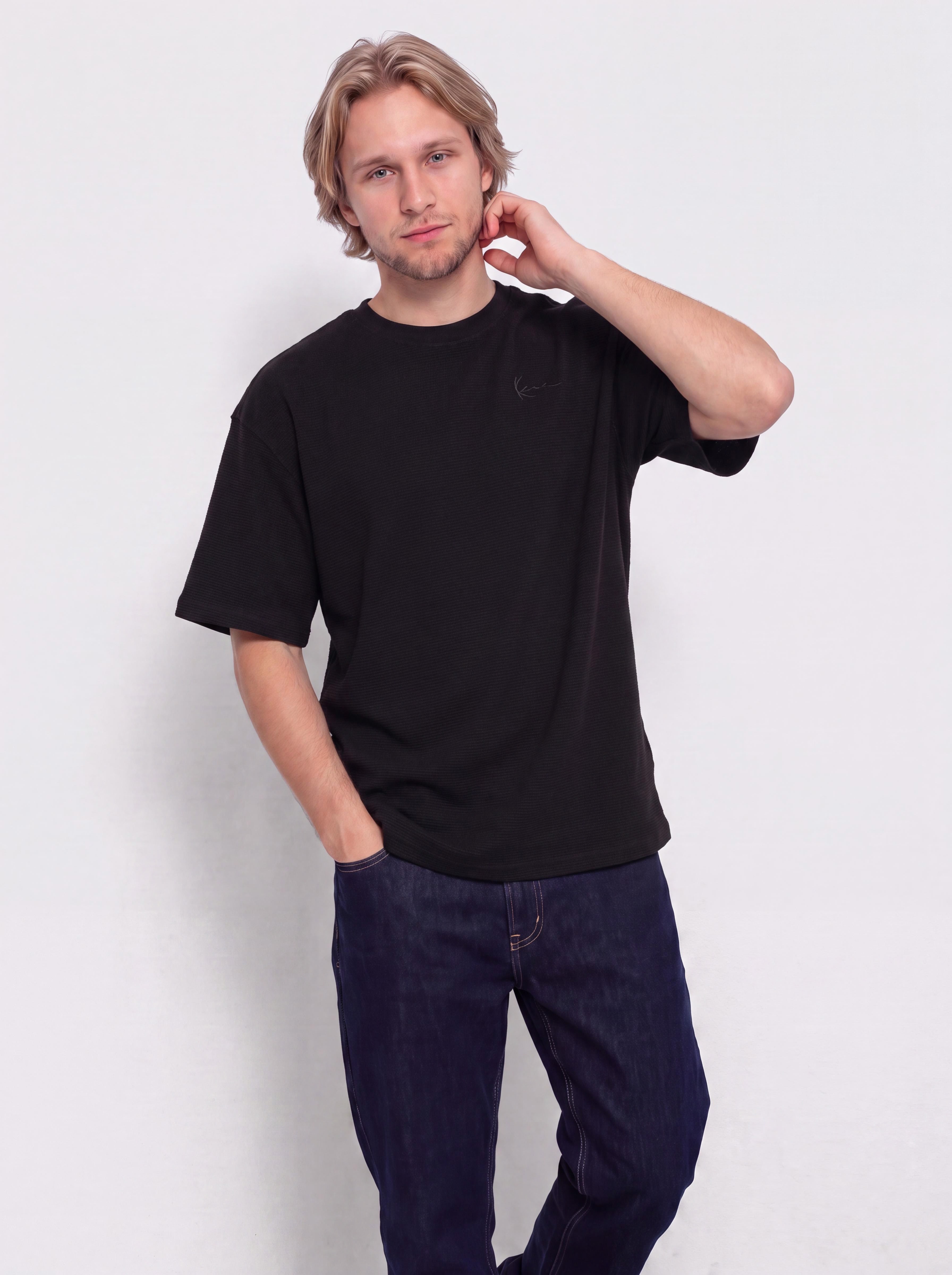 T-shirt Karl Kani Signature Waffle (black)