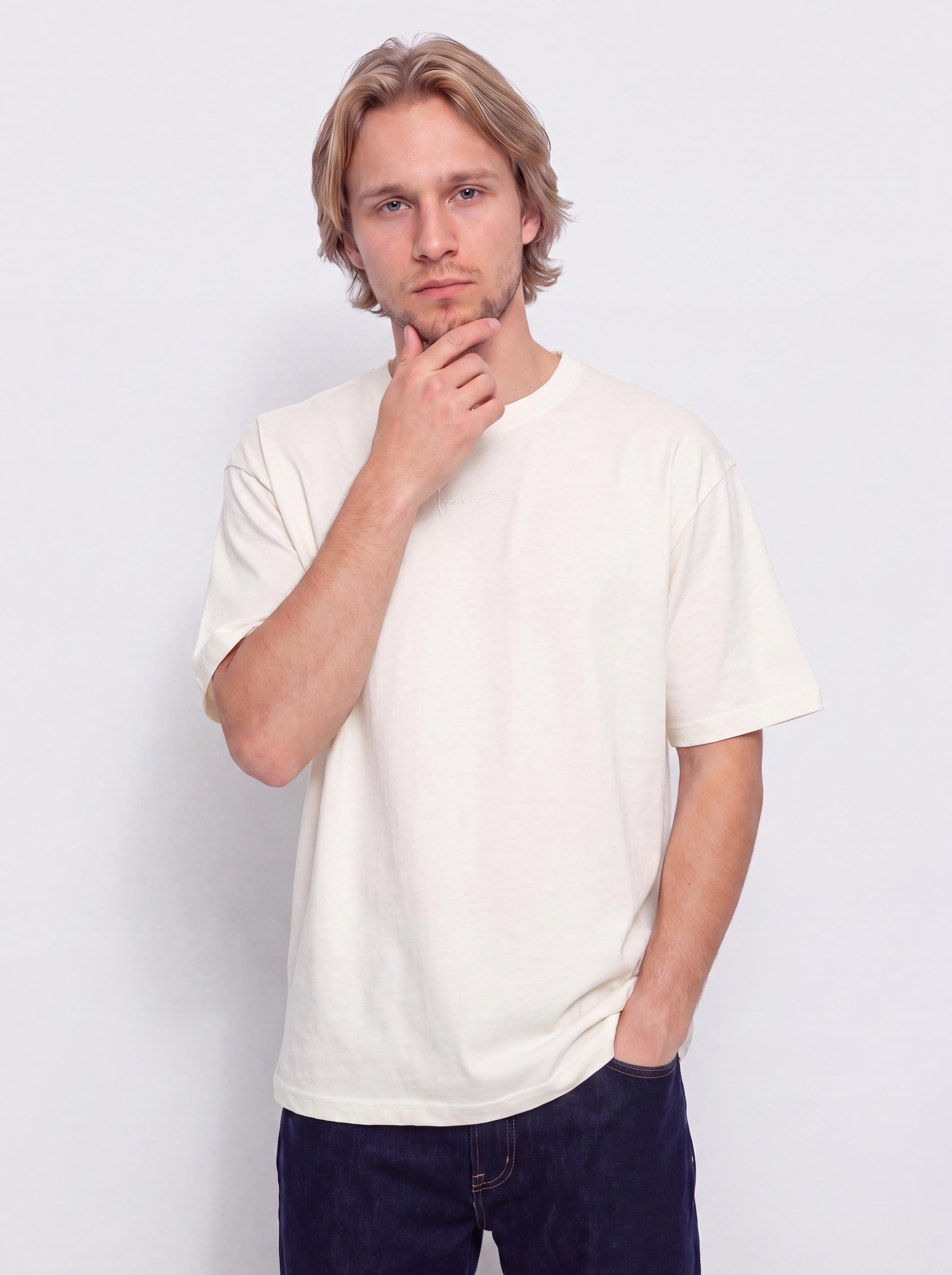 T-shirt Karl Kani Small Signature Essential (off white)