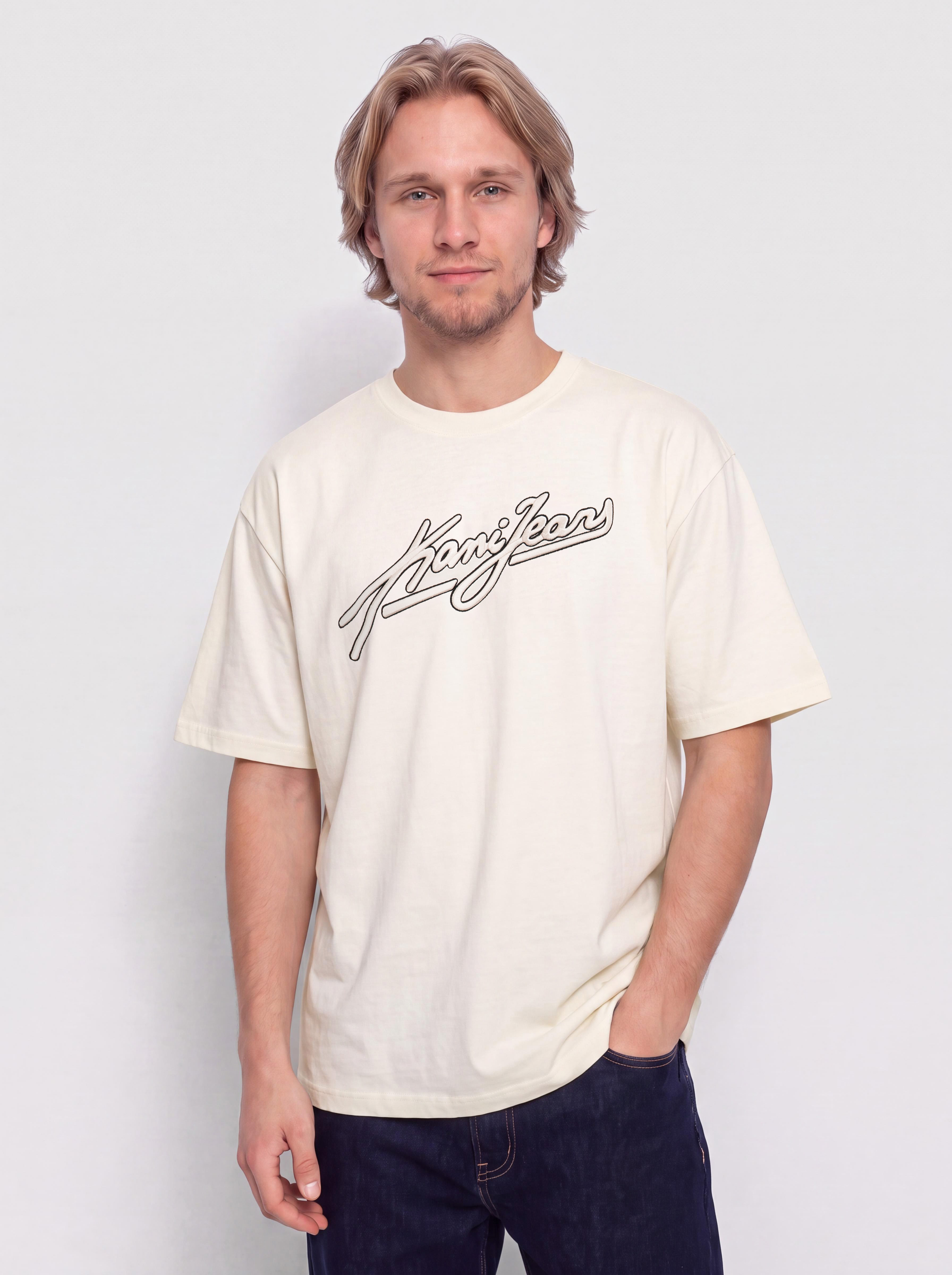 T-shirt Karl Kani Jeans Oversized (white)