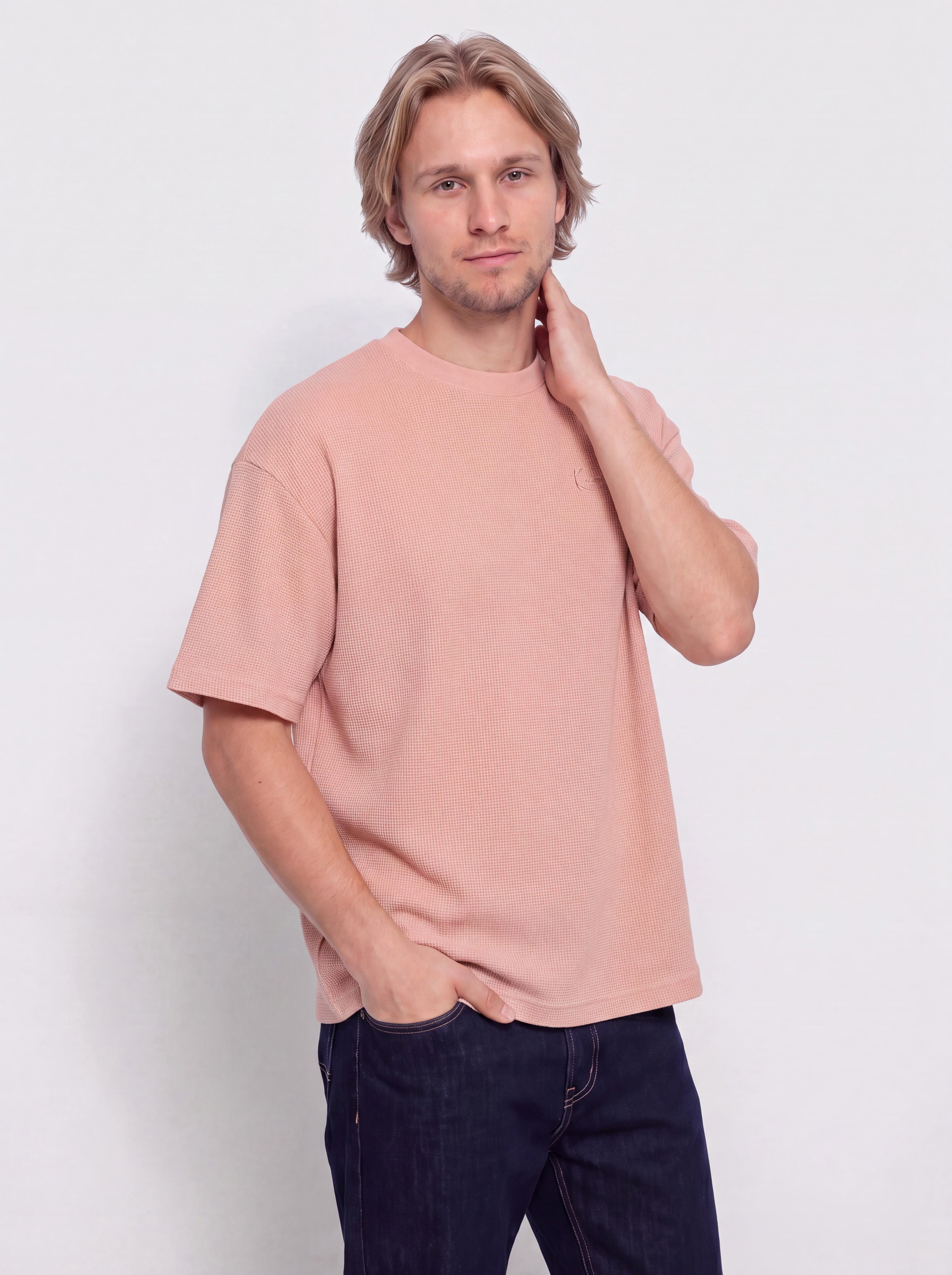 T-shirt Karl Kani Signature Waffle Oversized (pink)