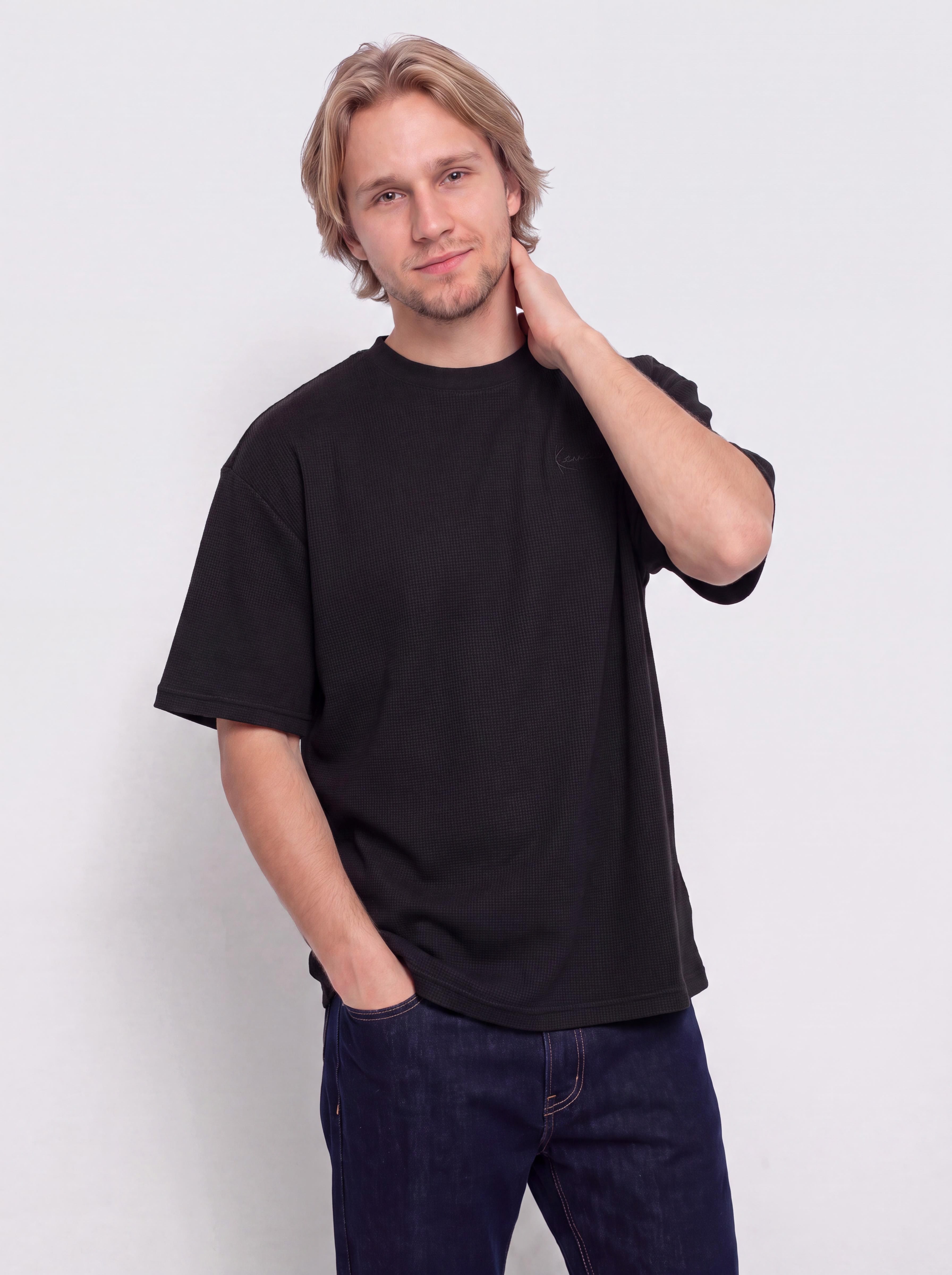 T-shirt Karl Kani Signature Waffle Oversized (black)