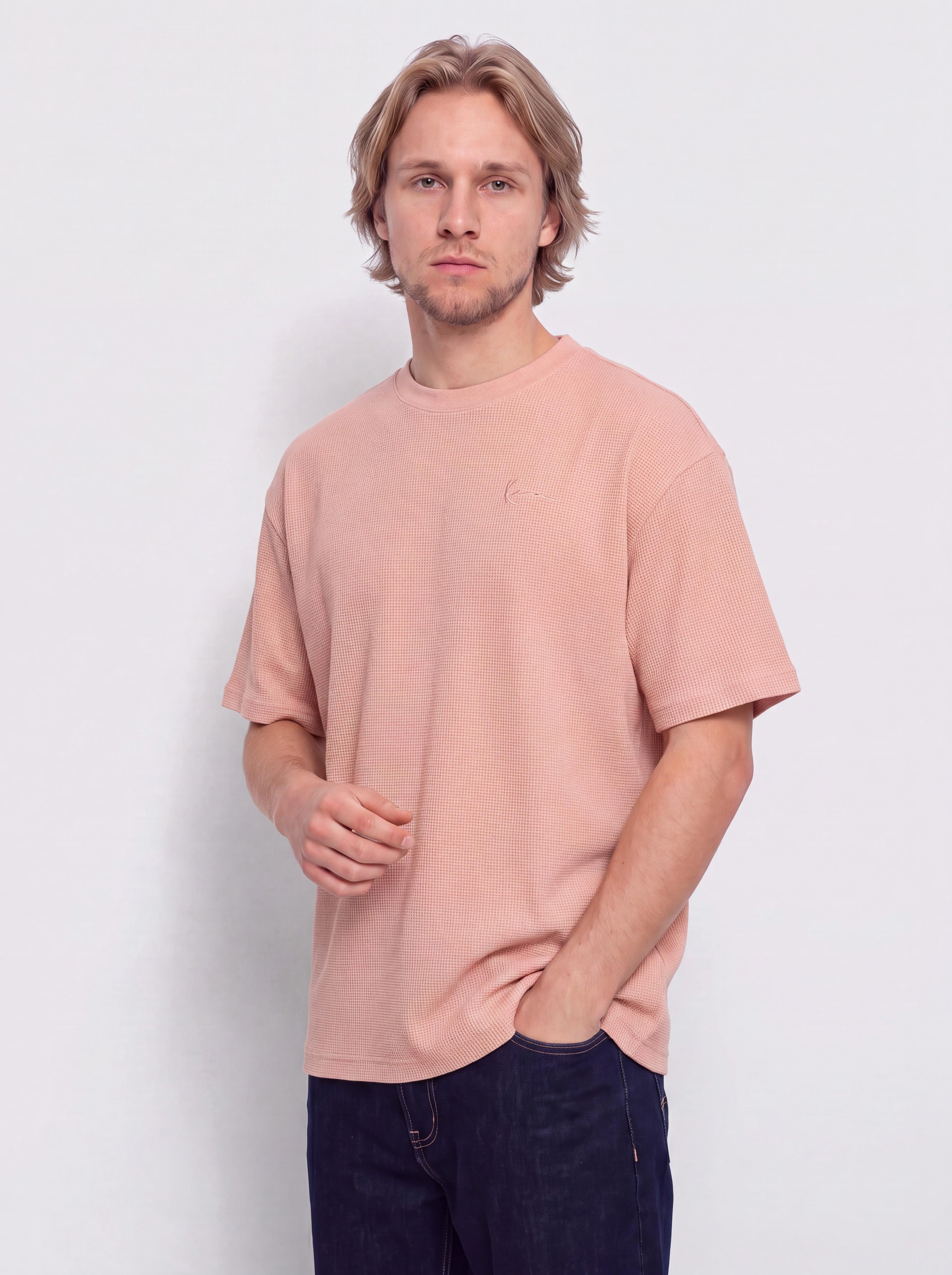 T-shirt Karl Kani Signature Waffle Oversized (pink)