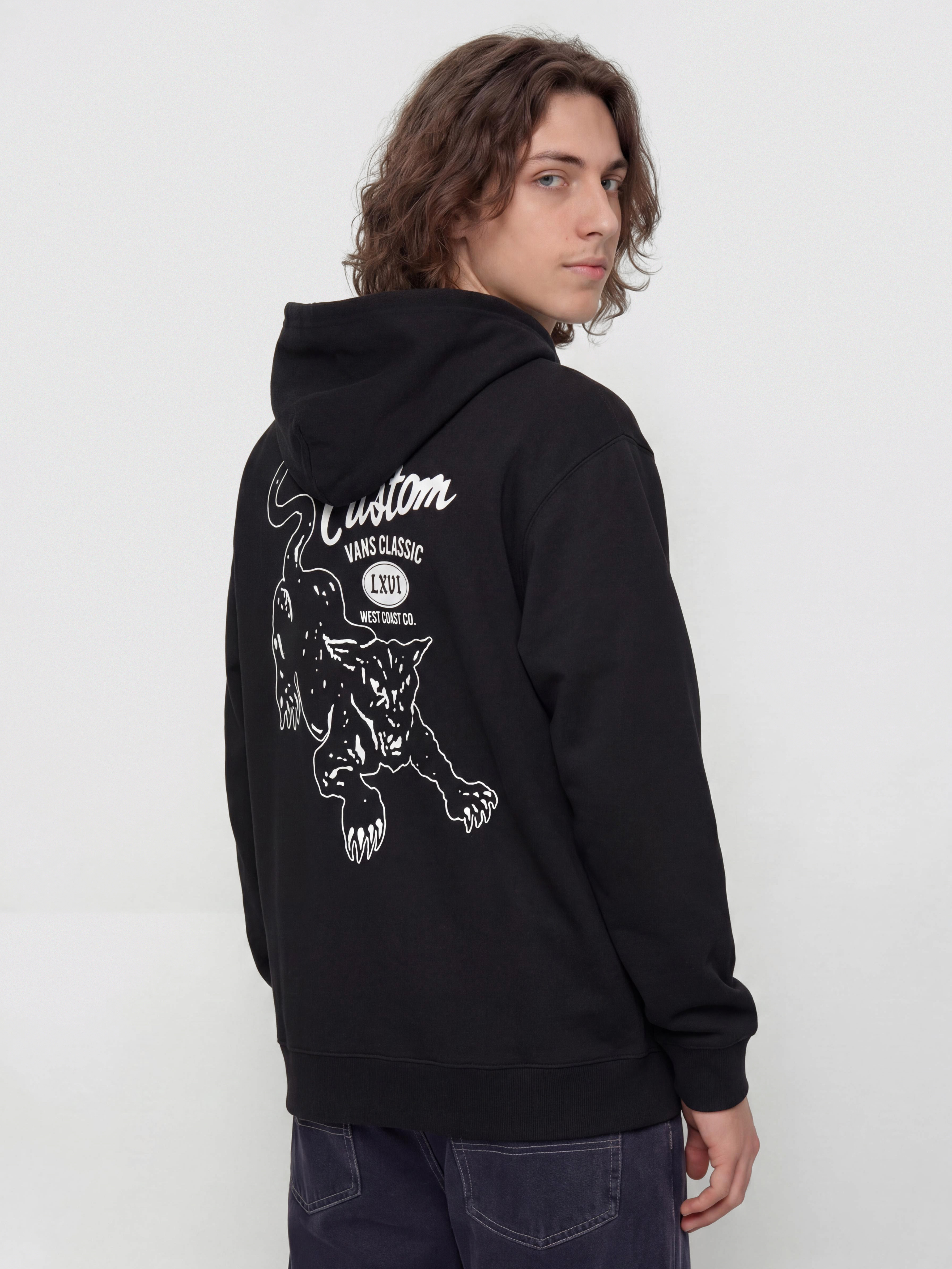 Bluza z kapturem Vans Custom Cat HD (black)