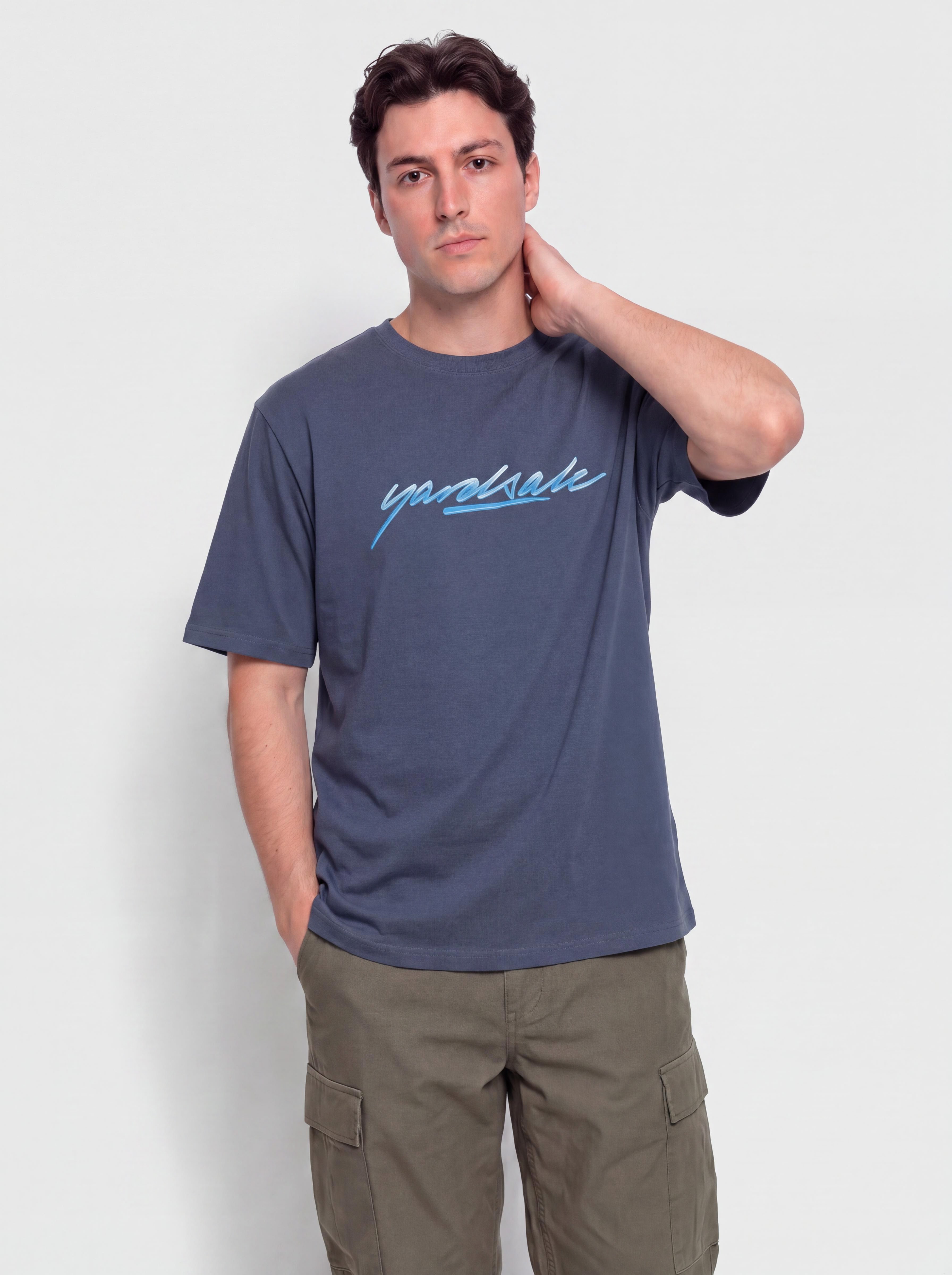 T-shirt Yardsale Washed Script (blue)