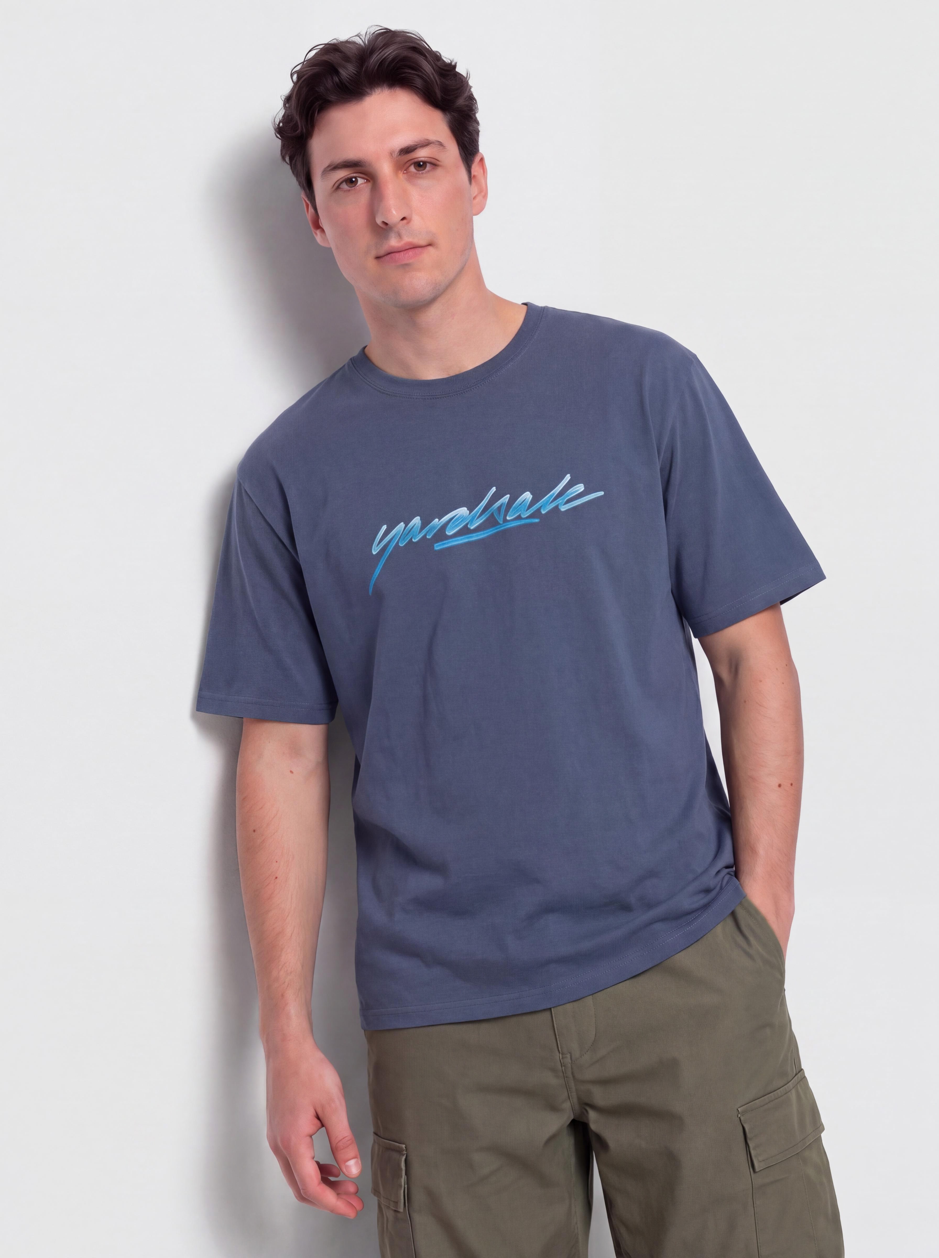 T-shirt Yardsale Washed Script (blue)