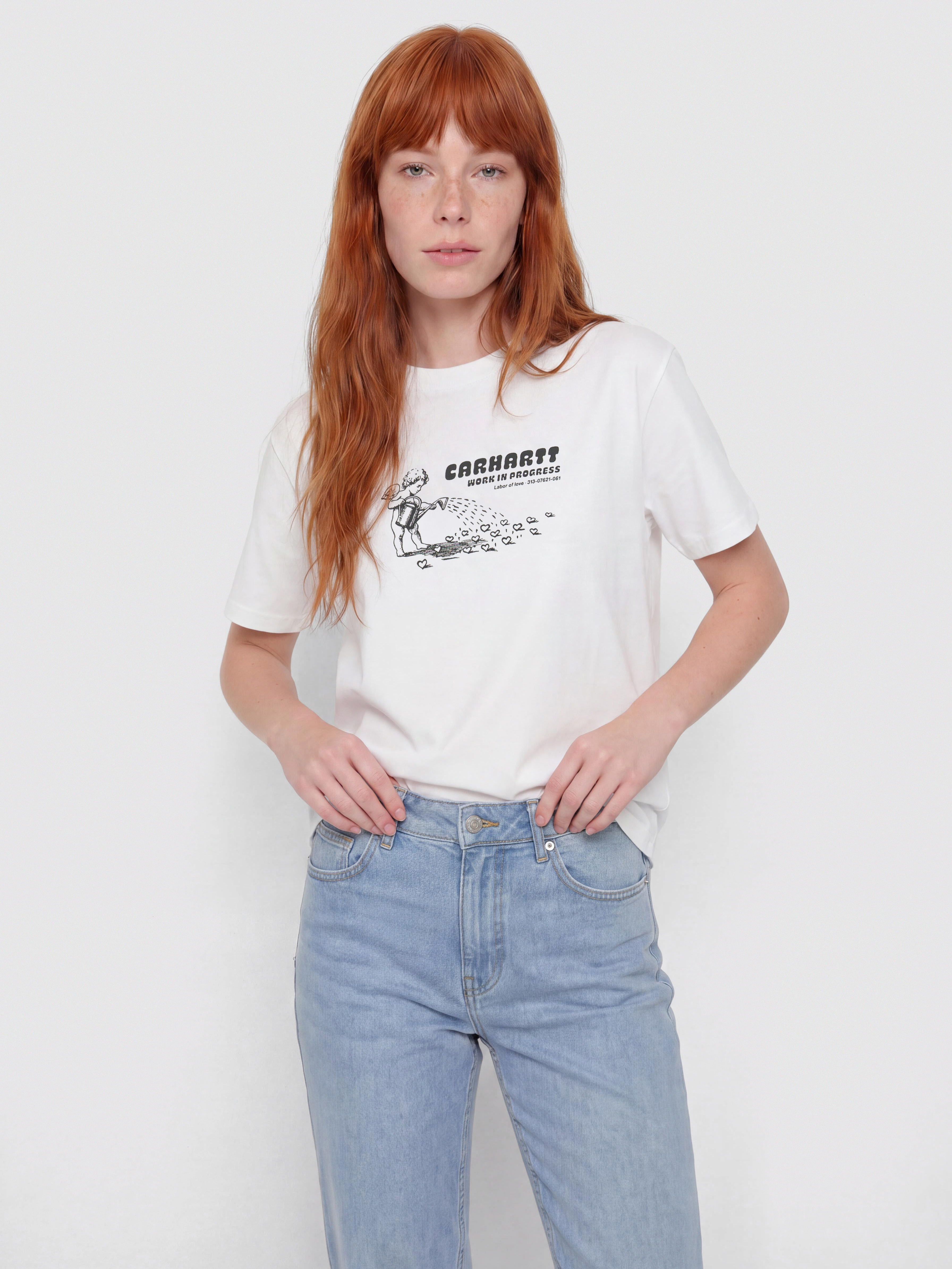 T-shirt Carhartt WIP Bumper Sticker Wmn (white)