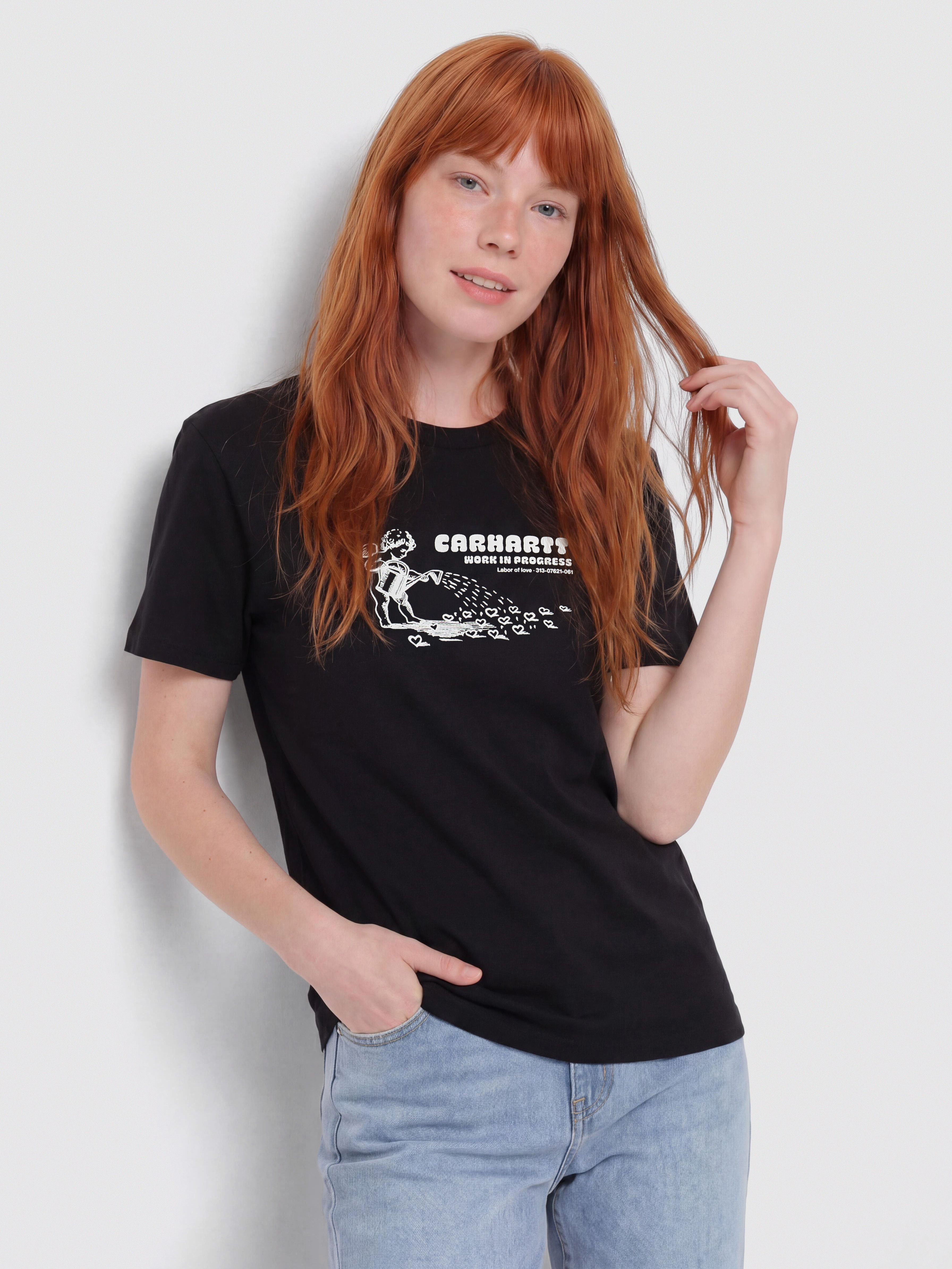 T-shirt Carhartt WIP Bumper Sticker Wmn (black)
