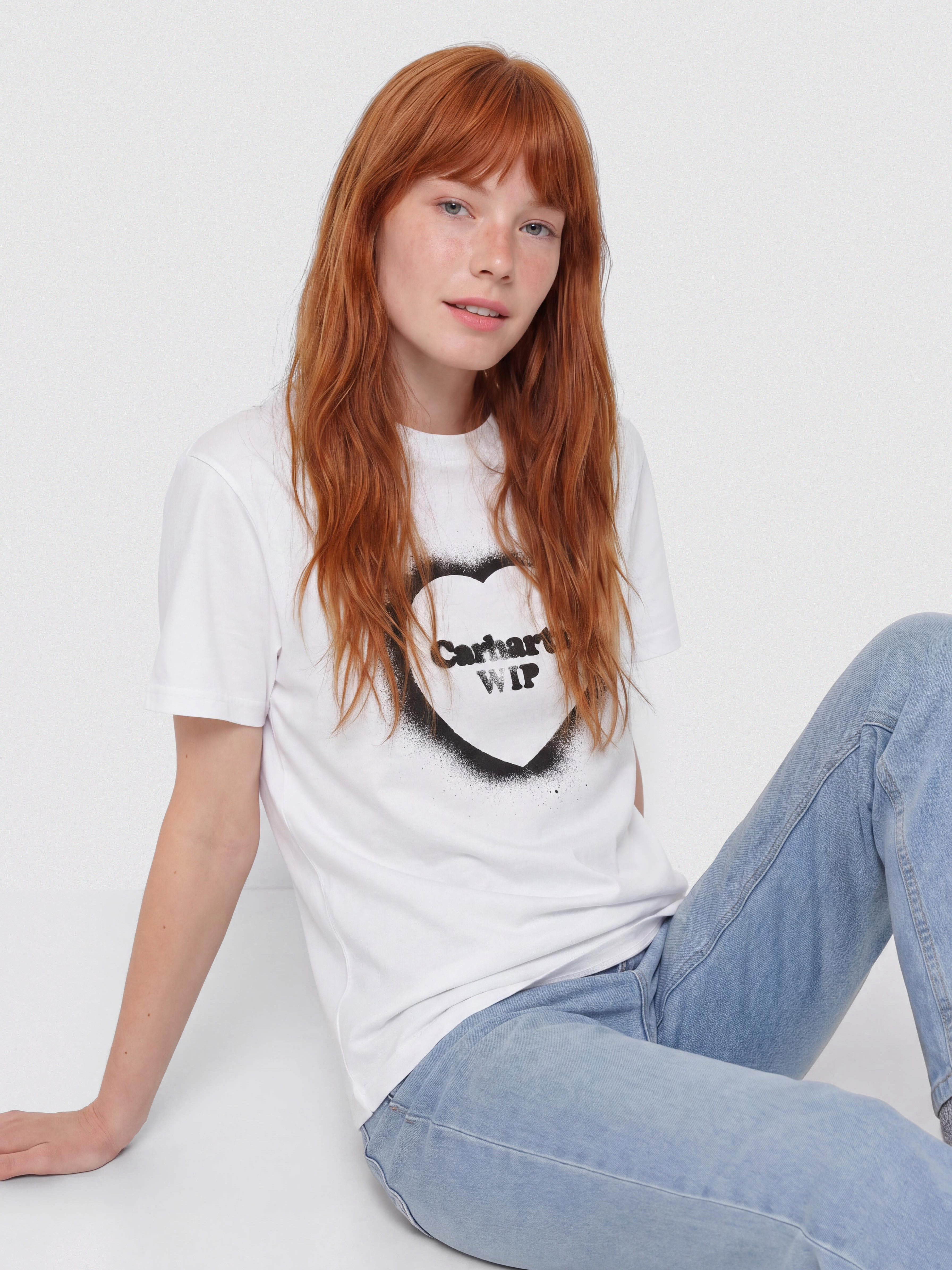 T-shirt Carhartt WIP Spray Heart Wmn (white)