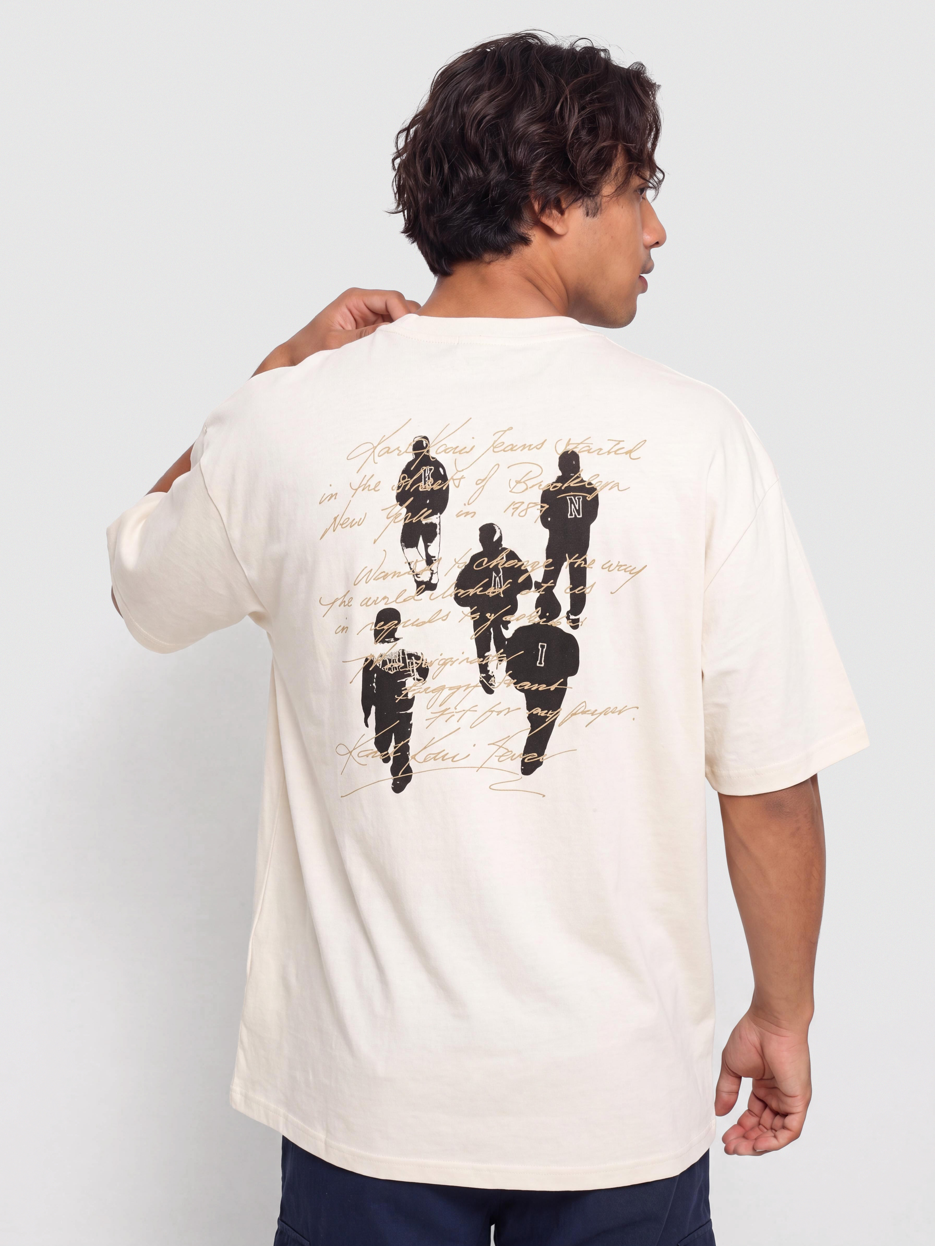 T-shirt Karl Kani Signature Washed Oversized (white)