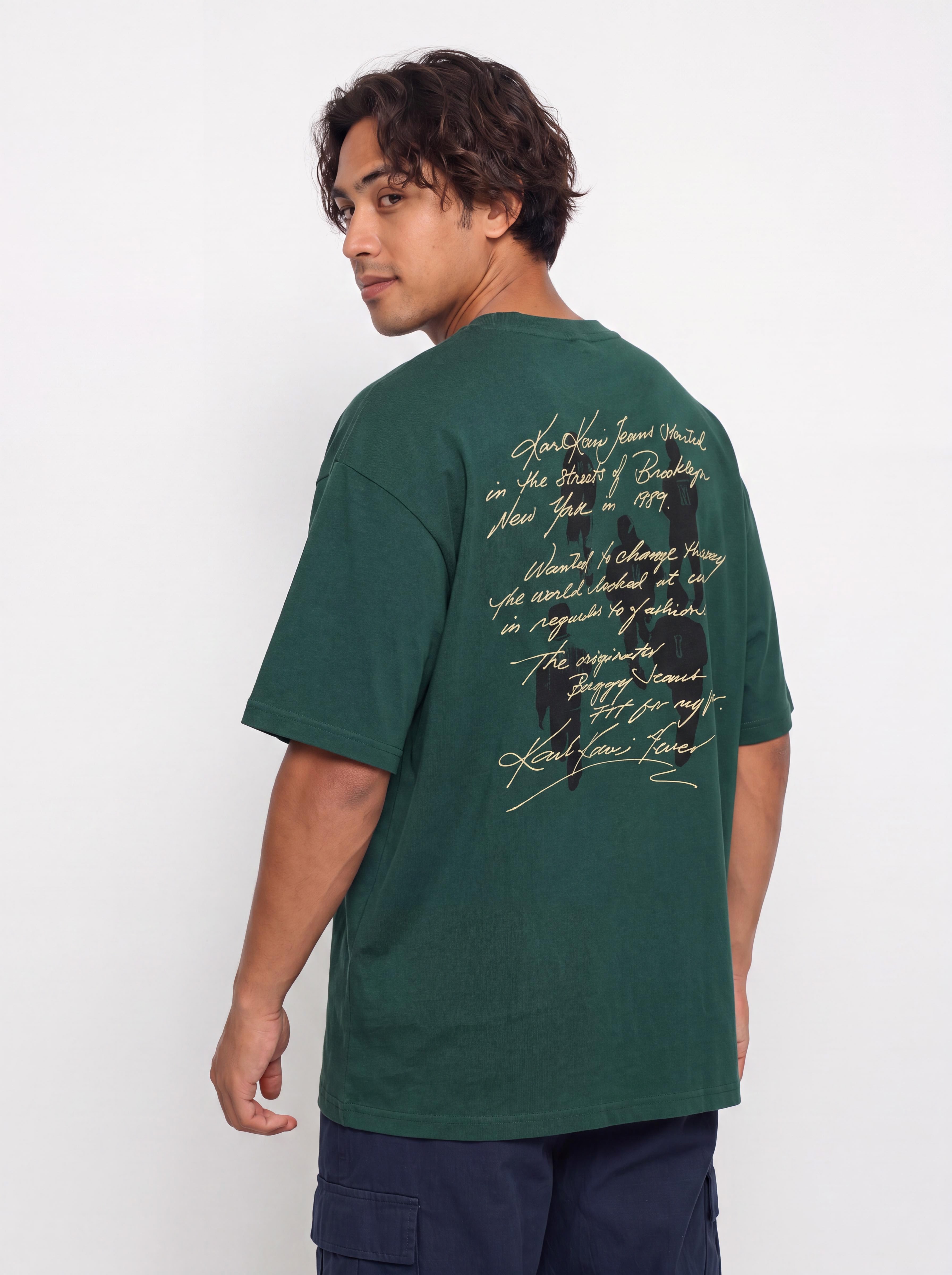 T-shirt Karl Kani Signature Washed Oversized (green)