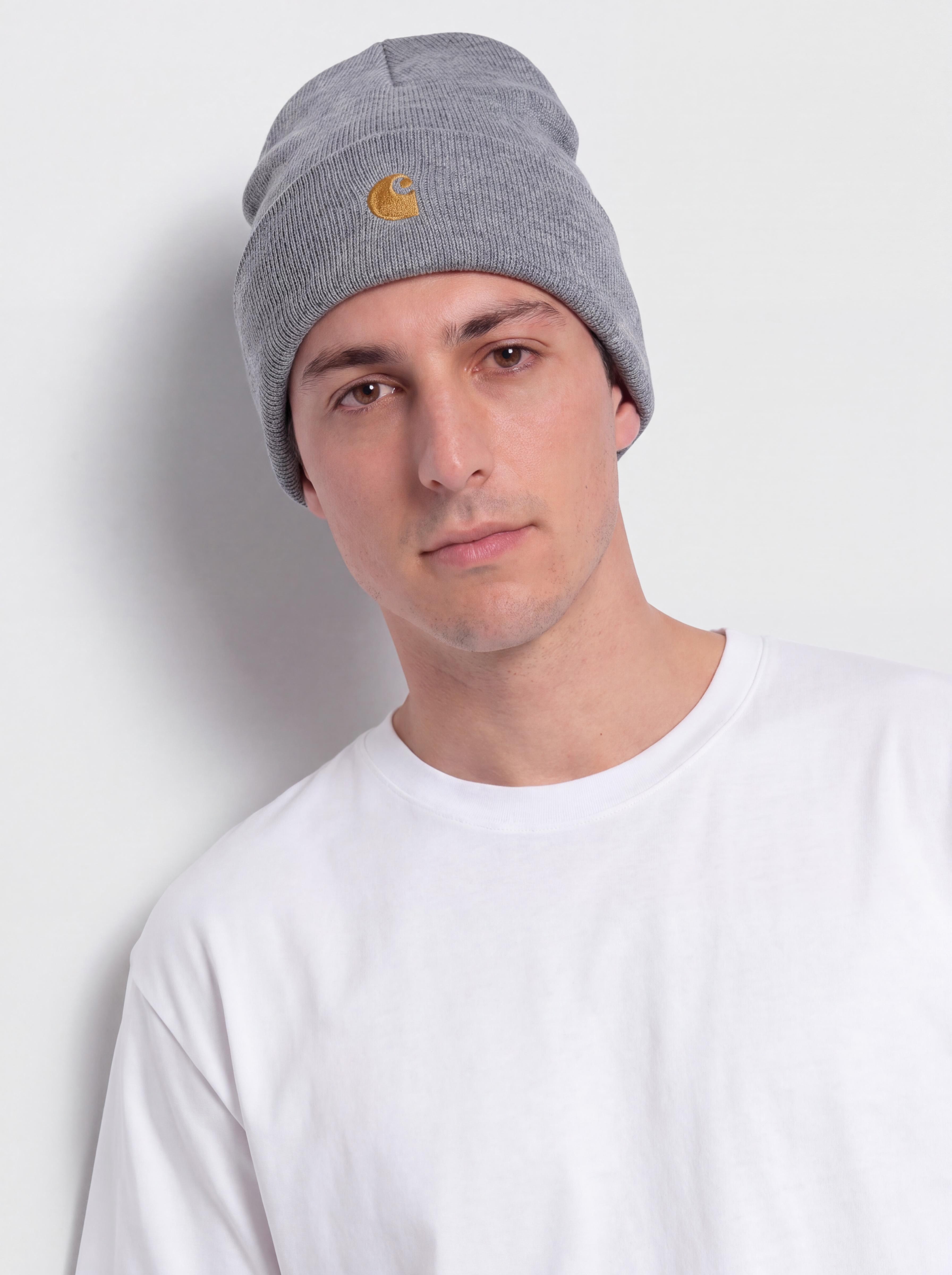 Czapka zimowa Carhartt WIP Chase (grey heather/gold)