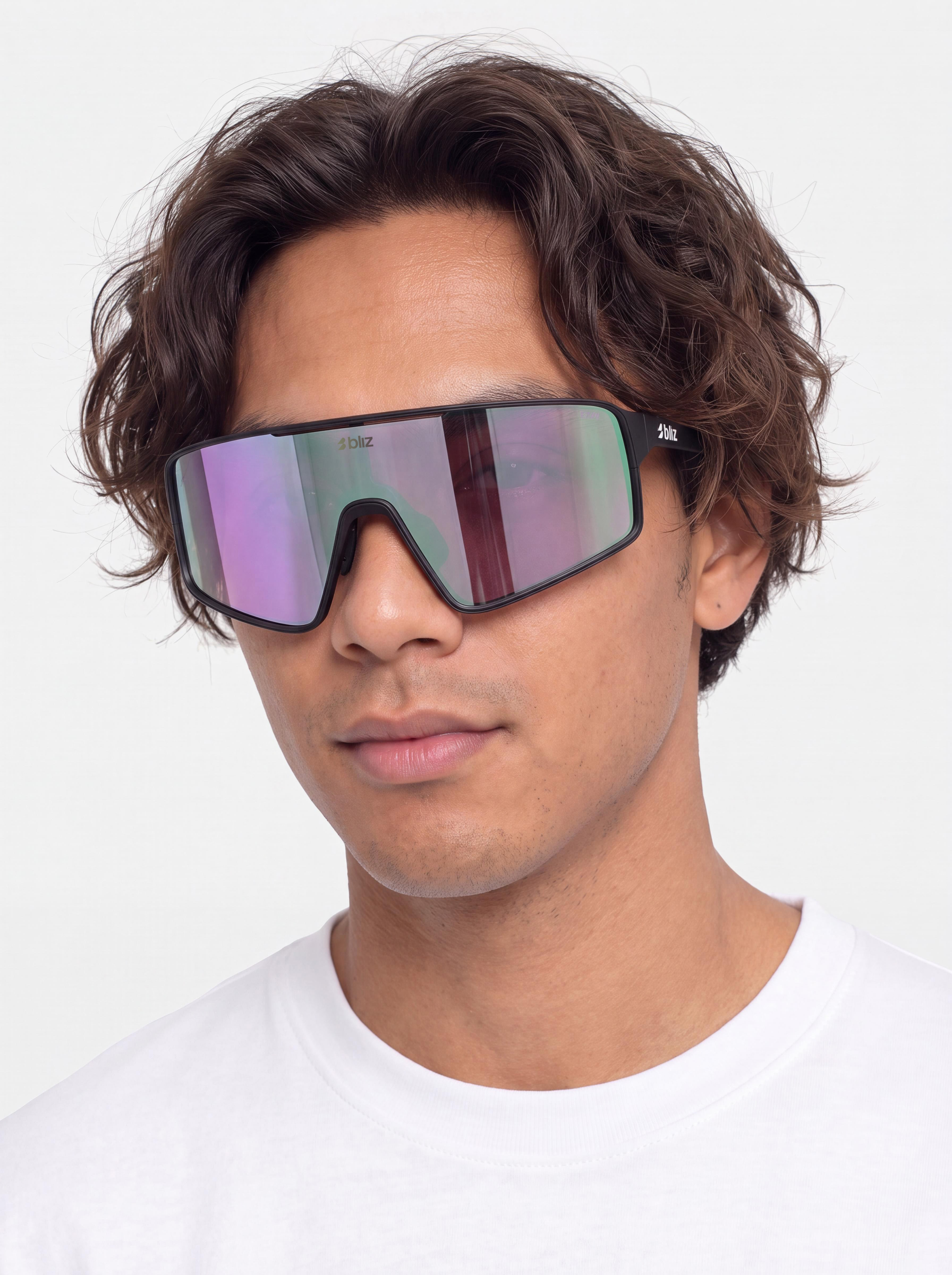 Okulary przeciwsłoneczne Bliz P001 (matt black/nano optics nordic light begonia - violet w blue multi)
