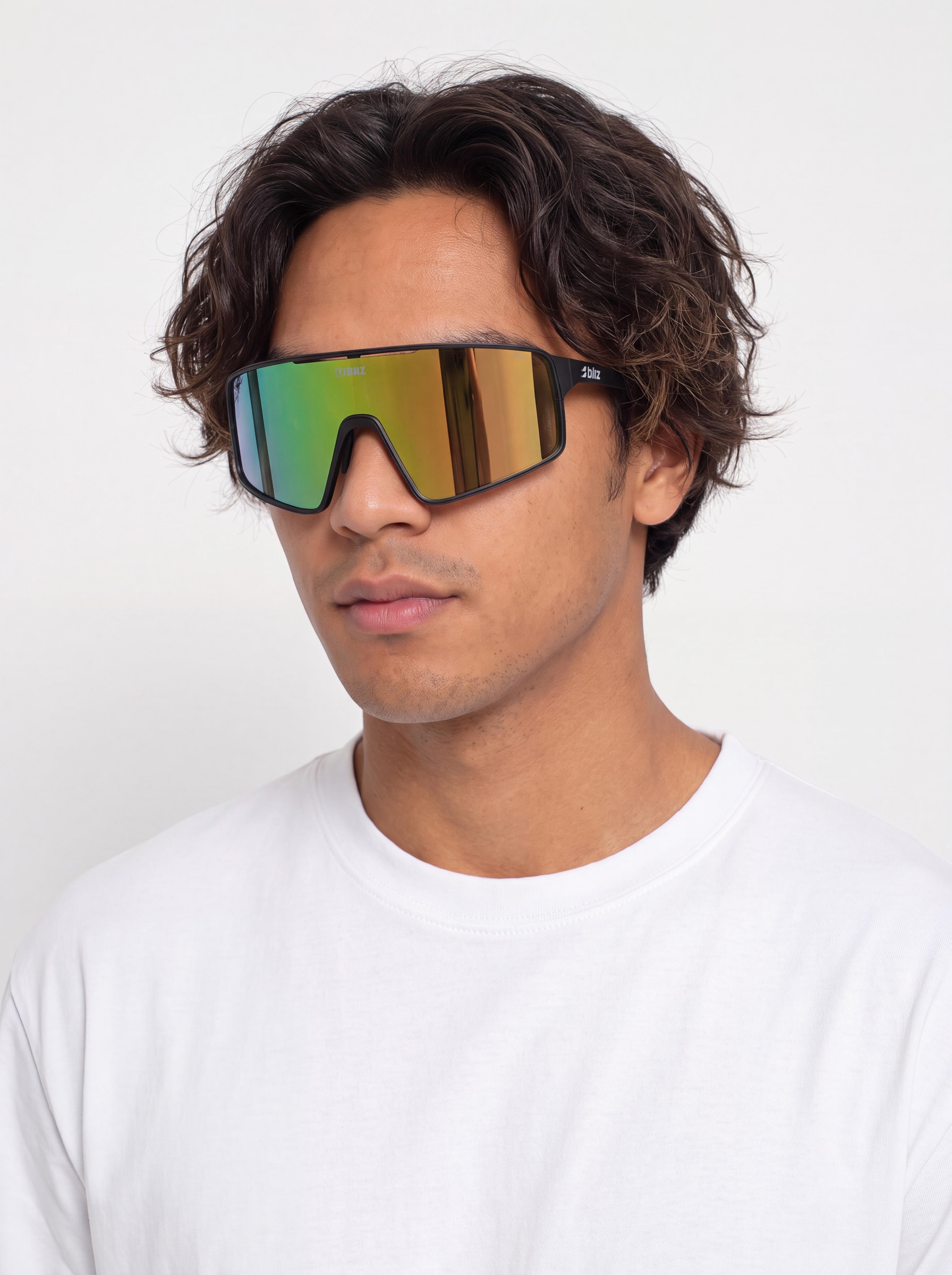 Okulary przeciwsłoneczne Bliz P001 (matt black/brown w green multi)